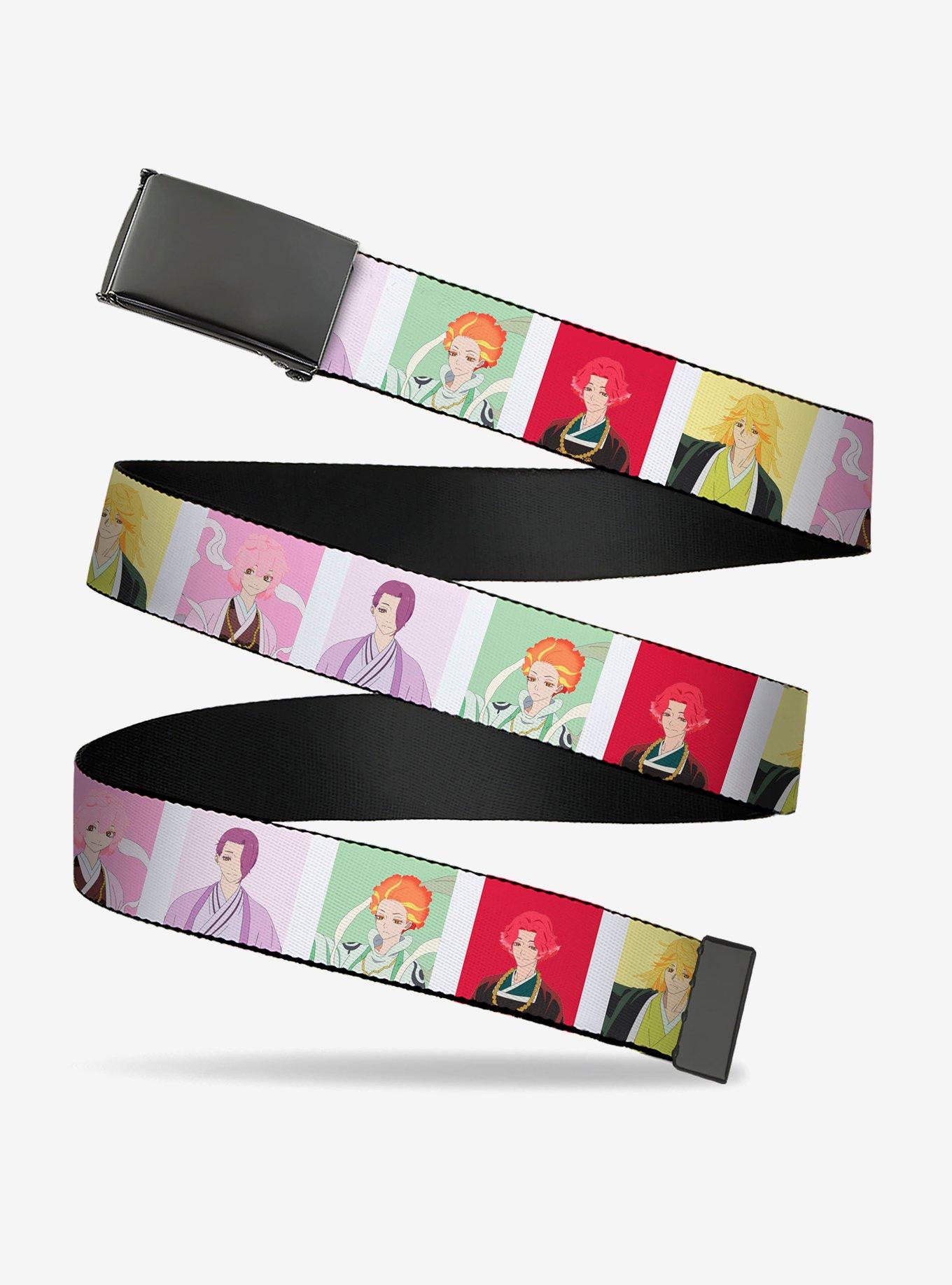 Hell's Paradise Tensen Character Pose Blocks Flip Web Belt, , hi-res