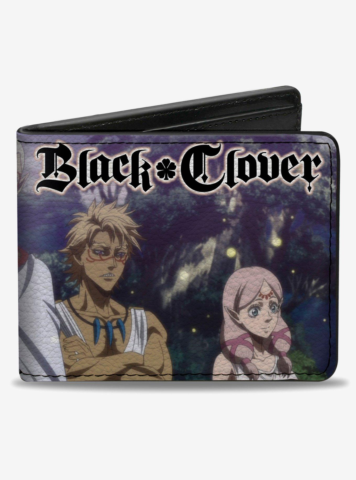 Black Clover Eye of the Midnight Sun Elf Group Scene Bifold Wallet, , hi-res