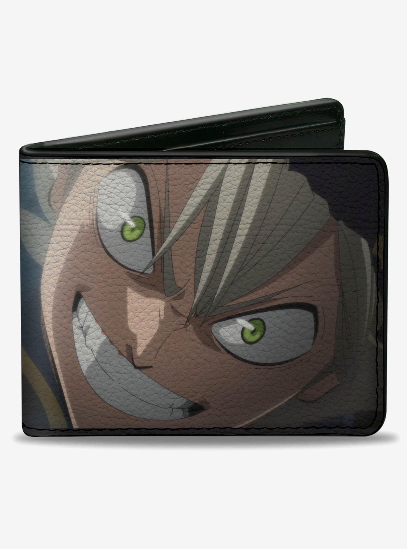 Black Clover Asta Face Close-Up Bifold Wallet, , hi-res