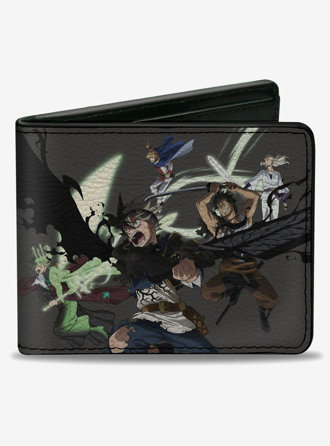 Black Clover Five Character Group Action Pose Bifold Wallet, , hi-res