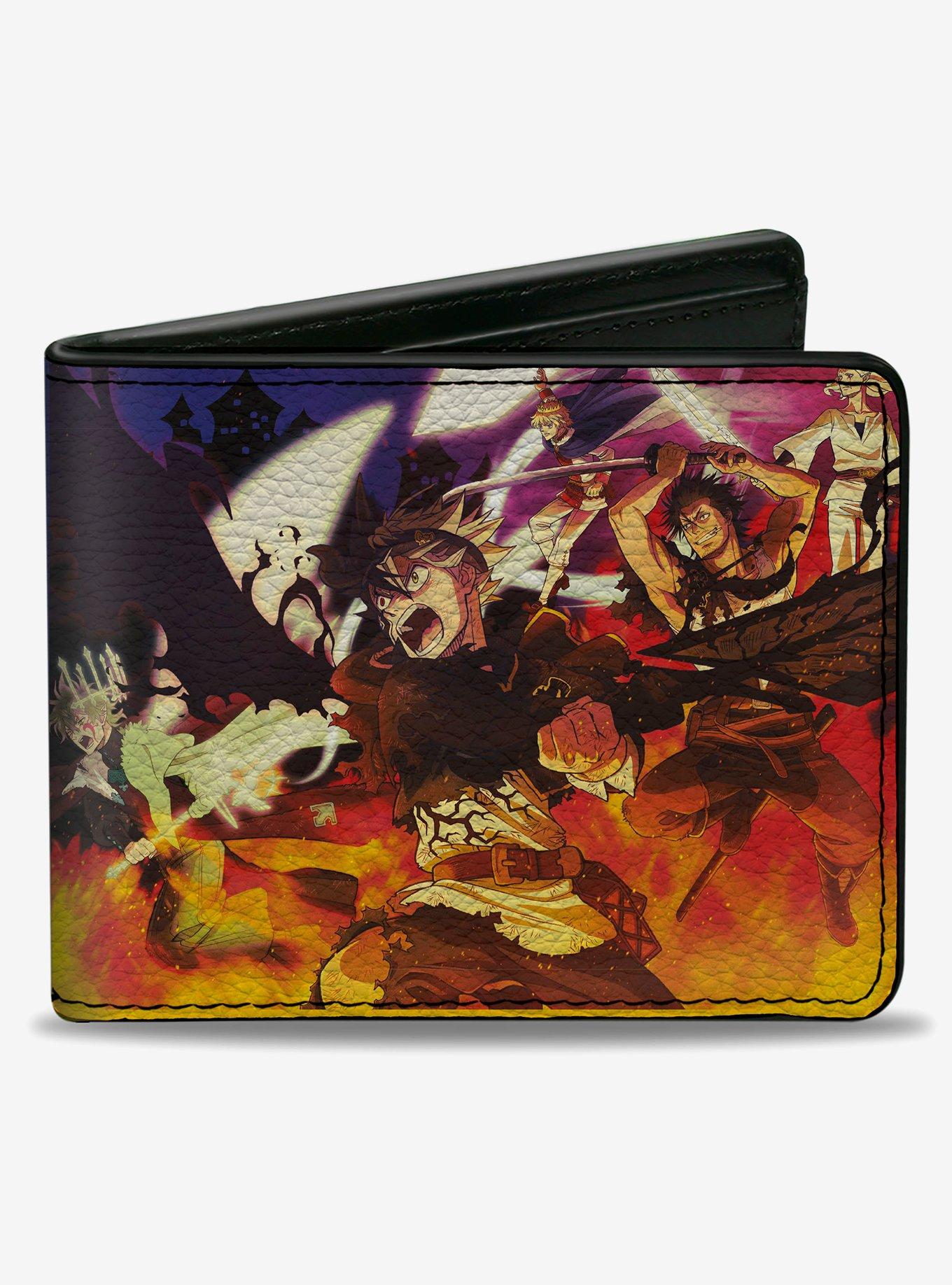 Black Clover Five Character Group Action Bifold Wallet, , hi-res