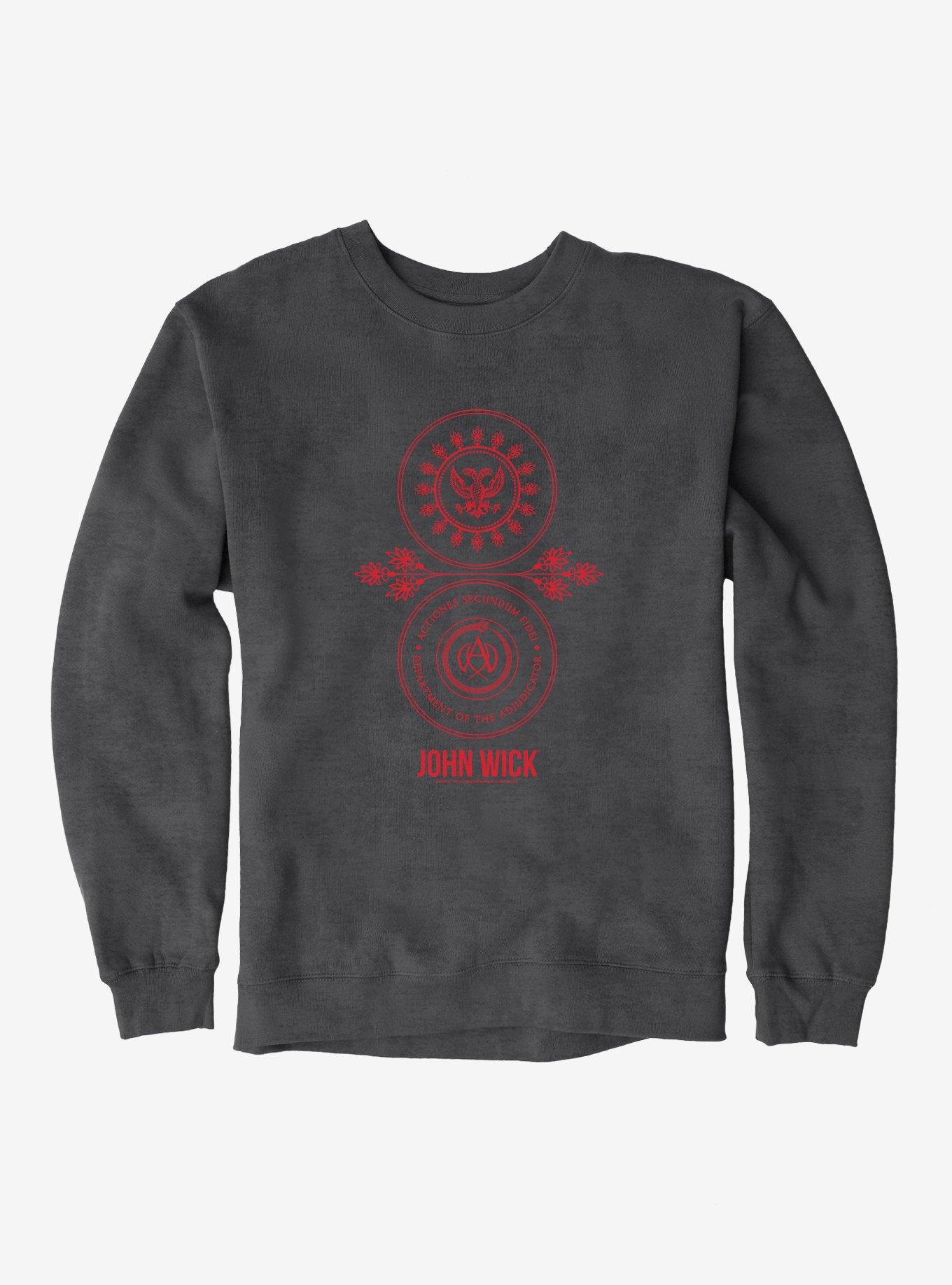 John Wick Department Of The Adjudicator Seal Sweatshirt, DARK HEATHER, hi-res