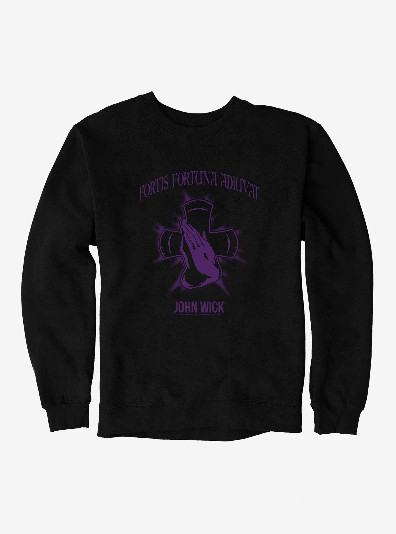 John Wick Fortis Fortuna Adiuvat Sweatshirt, BLACK, hi-res