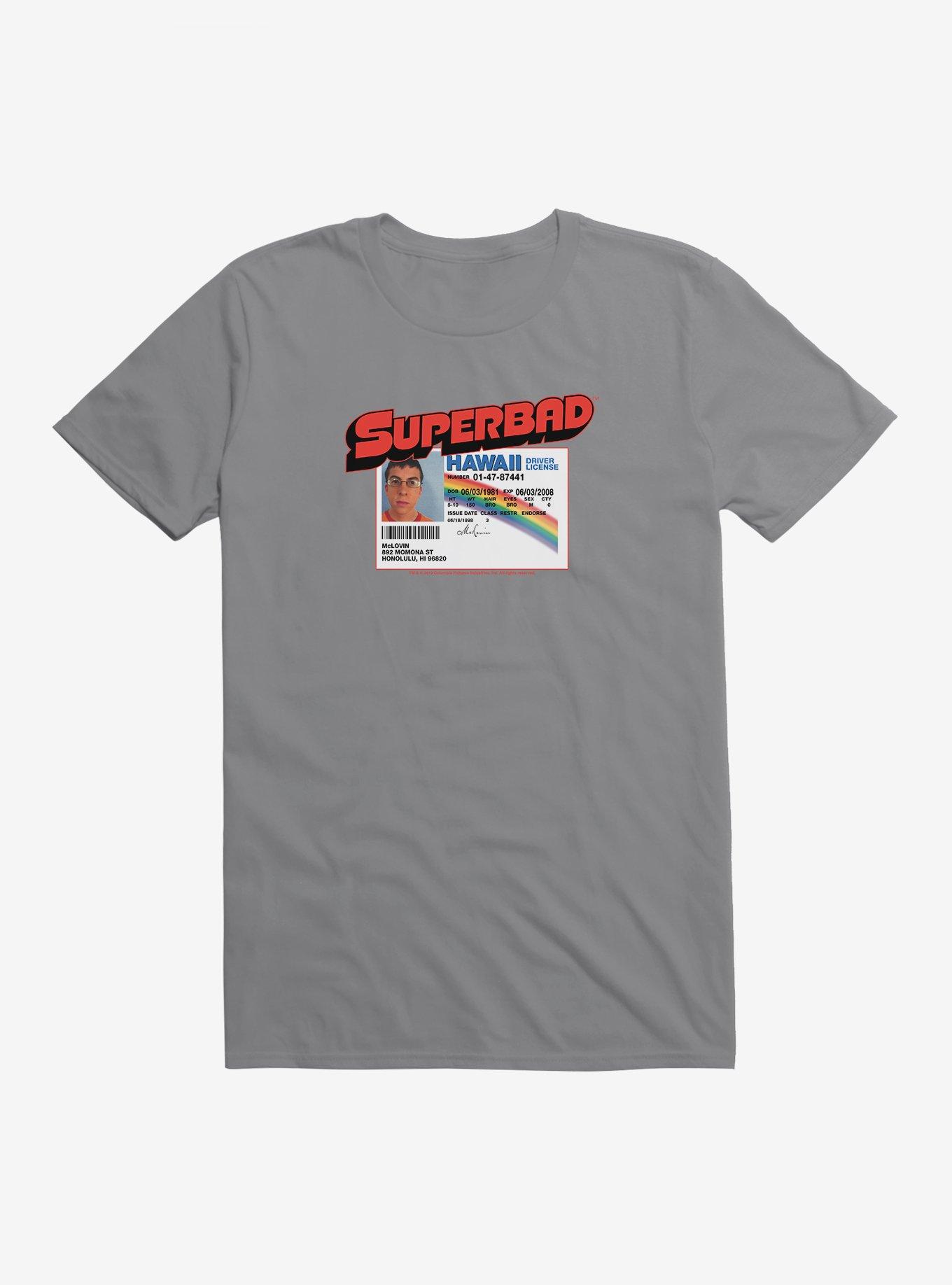 Superbad McLovin Driver's License T-Shirt, STORM GREY, hi-res
