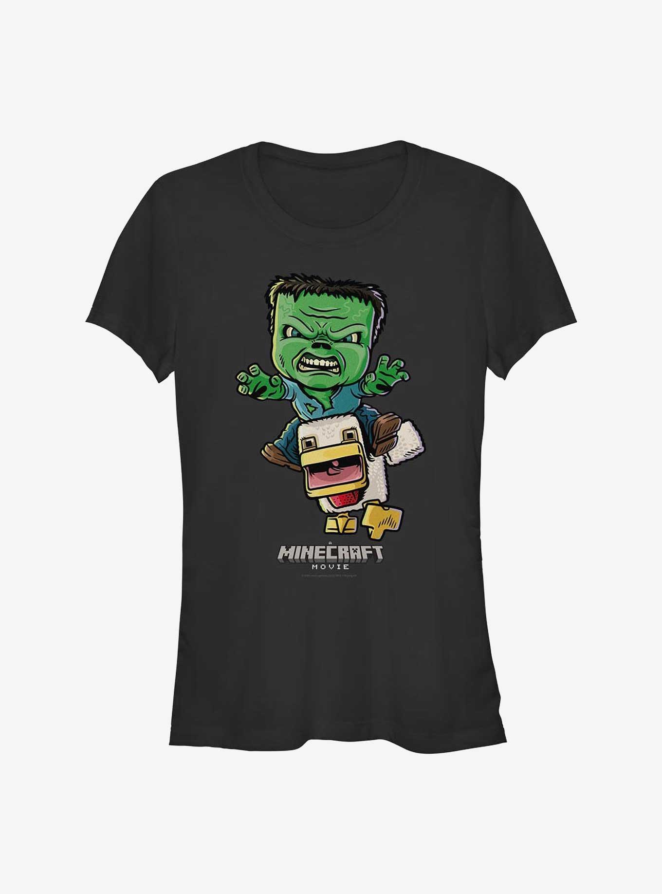 A Minecraft Movie Chicken Jockey Girls T-Shirt, , hi-res
