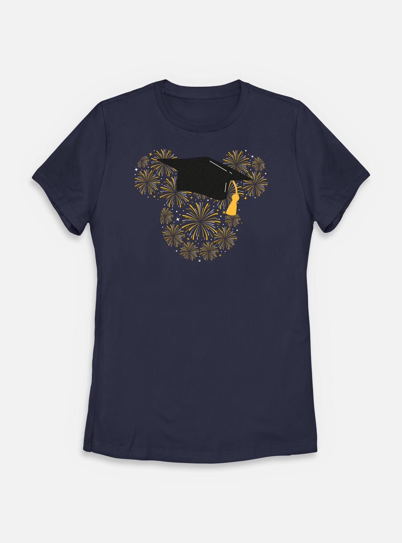 Disney Mickey Mouse Graduated Mickey Fireworks Womens T-Shirt, NAVY, hi-res