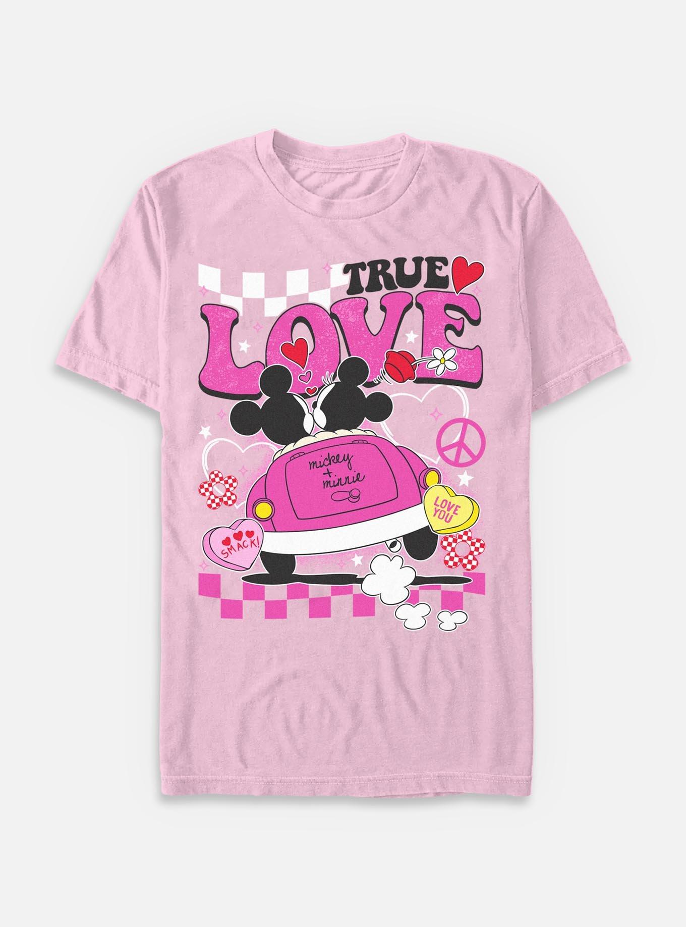 Disney Mickey Mouse & Minnie Love Bug Garment Dye T-Shirt, BLOSSOM, hi-res