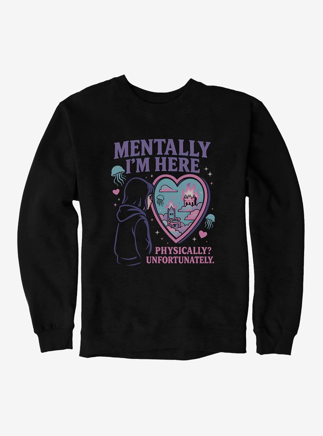 Mentally Here Sweatshirt, BLACK, hi-res