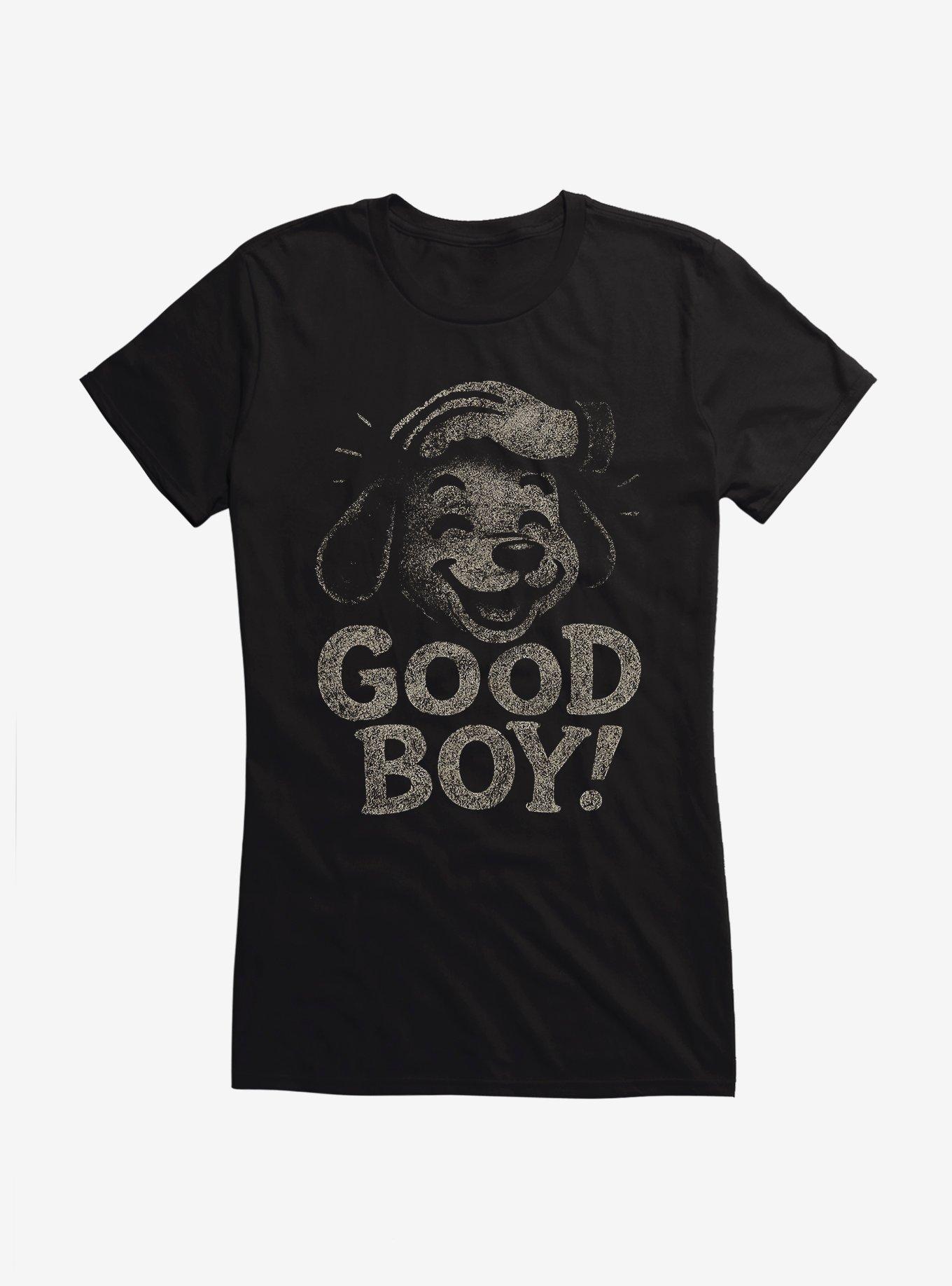 Dog Good Boy Girls T-Shirt, BLACK, hi-res
