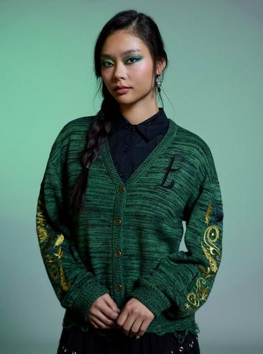 Her Universe Wicked Elphaba Embroidered Girls Cardigan | Hot Topic