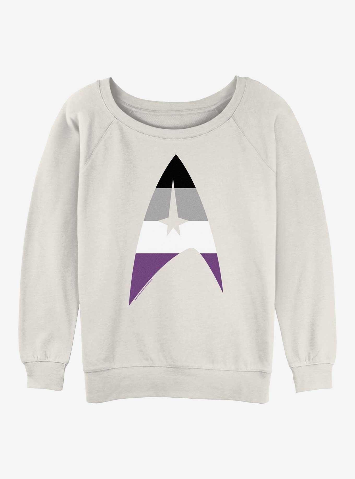 Star Trek Asexual Flag Logo Girls Slouchy Sweatshirt, , hi-res