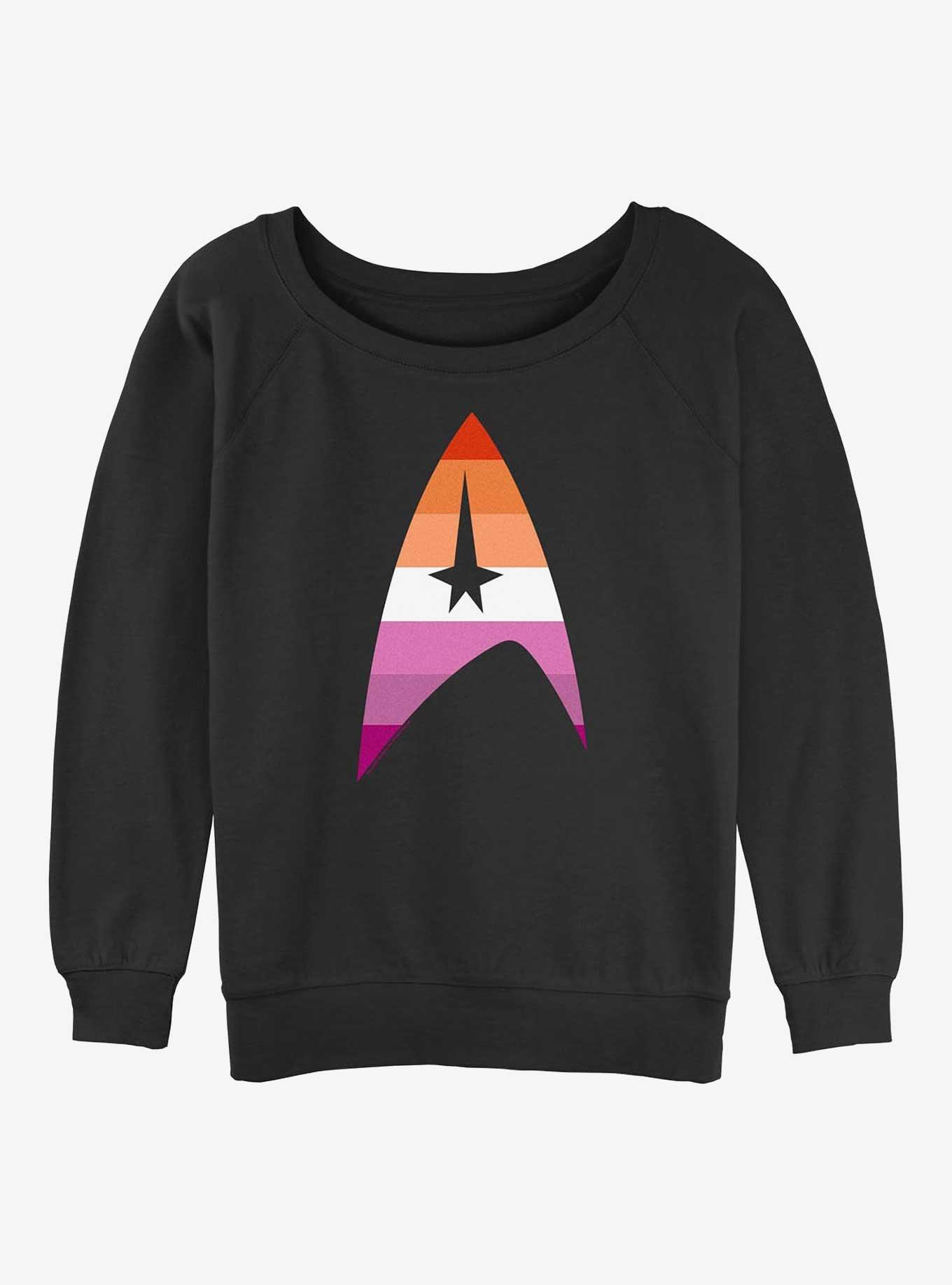 Star Trek Lesbian Flag Logo Girls Slouchy Sweatshirt, , hi-res