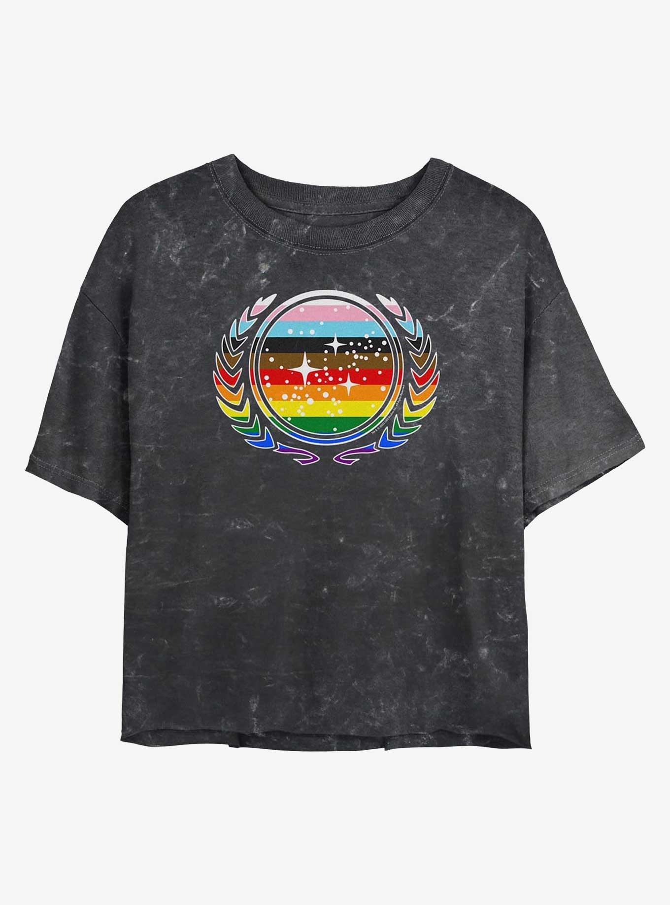 Star Trek Federation Pride Mineral Wash Crop T-Shirt, , hi-res