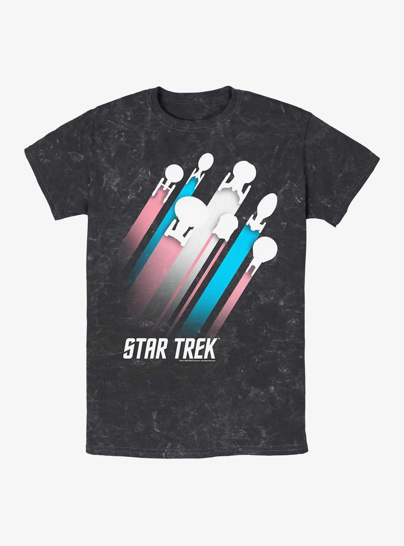 Star Trek Trans Pride Fleet Stripes Mineral Wash T-Shirt, , hi-res
