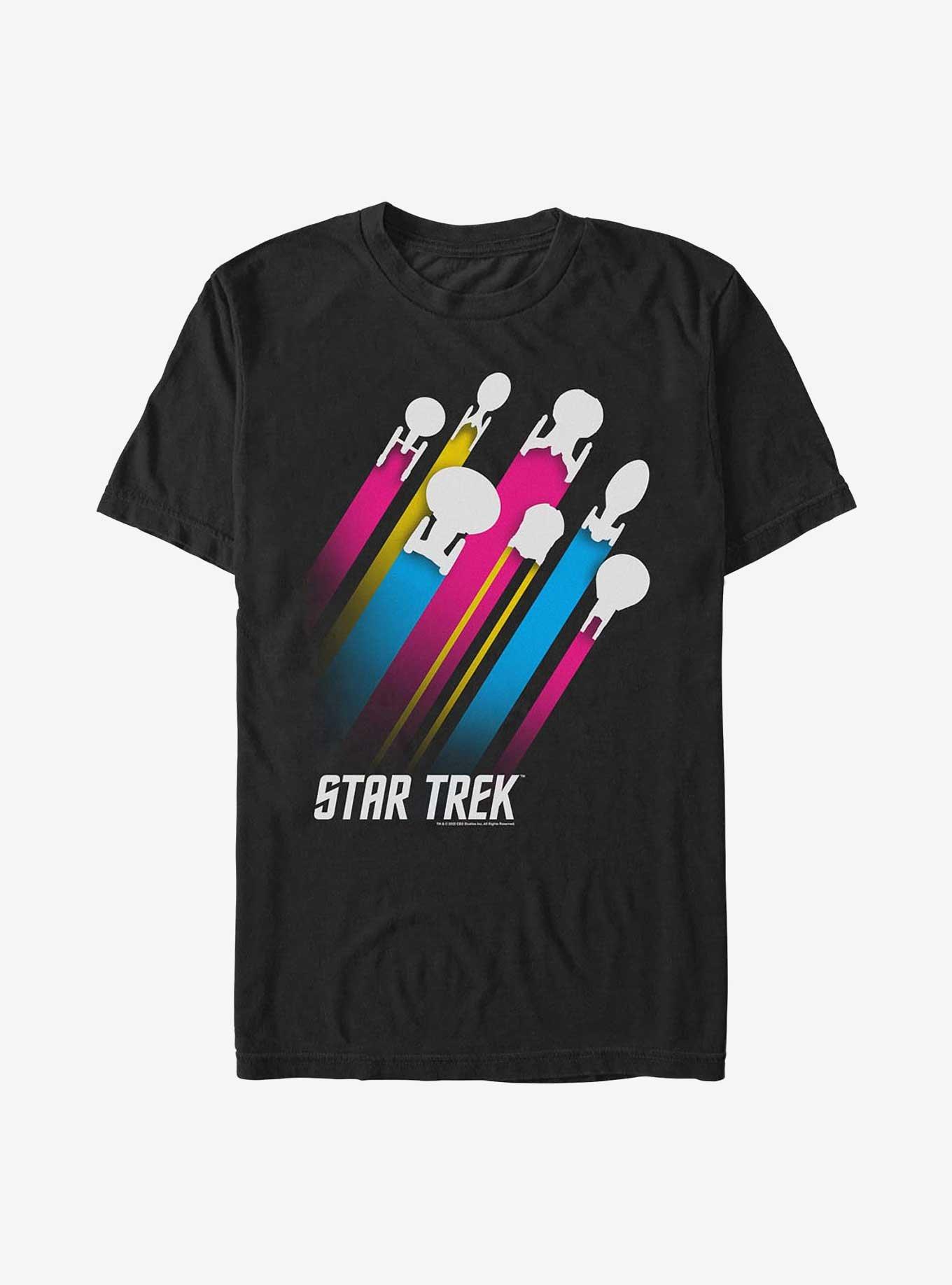 Star Trek Pan Pride Fleet Stripes T-Shirt, BLACK, hi-res