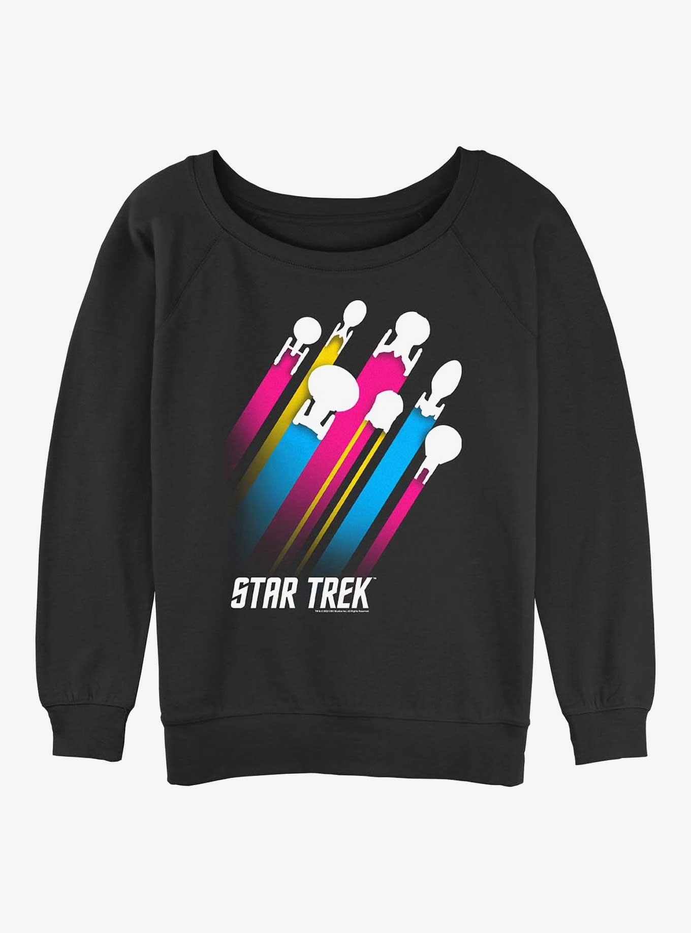 Star Trek Pan Pride Fleet Stripes Girls Slouchy Sweatshirt, , hi-res
