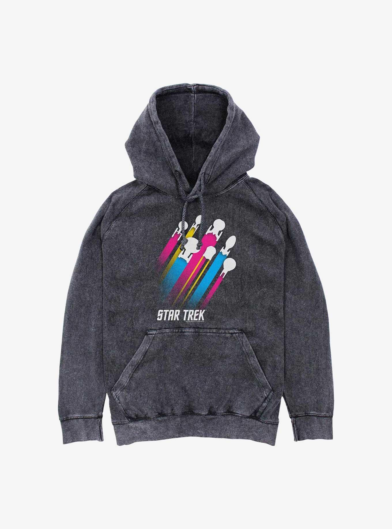 Star Trek Pan Pride Fleet Stripes Mineral Wash Hoodie, , hi-res