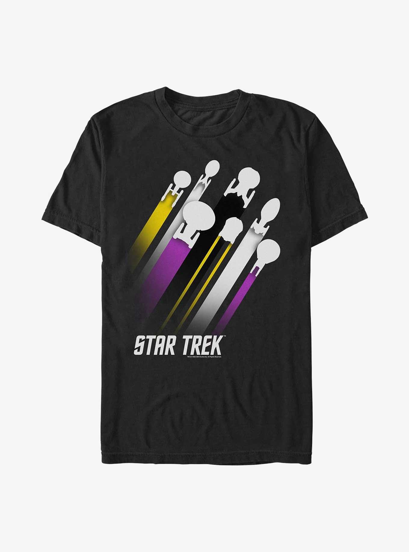 Star Trek Nonbinary Pride Fleet Stripes T-Shirt, , hi-res