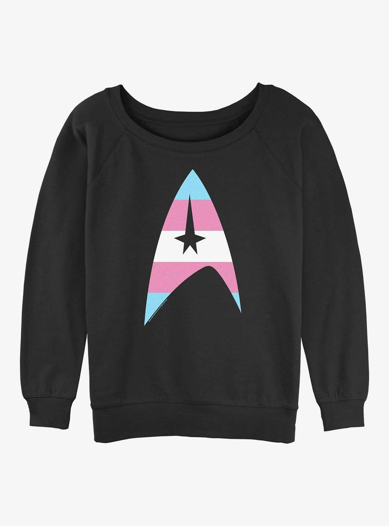Star Trek Trans Flag Logo Slouchy Sweatshirt