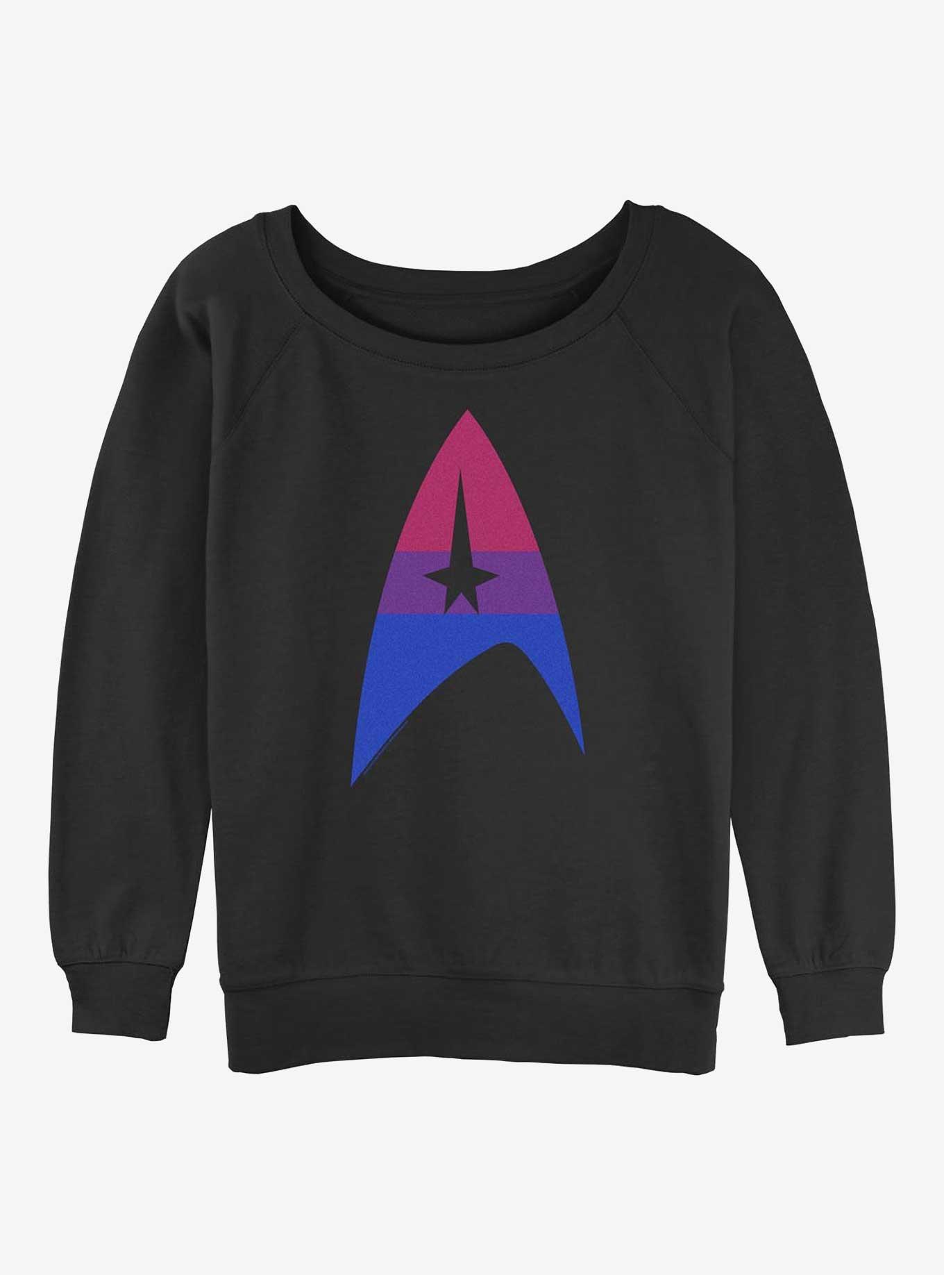Star Trek Bisexual Flag Logo Girls Slouchy Sweatshirt, , hi-res