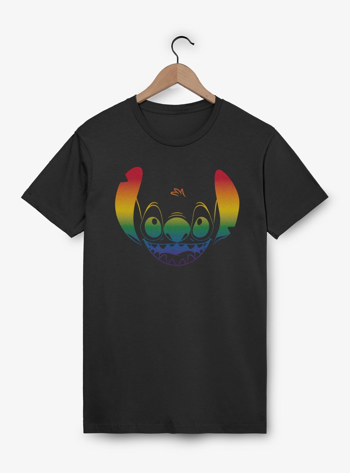 Disney Lilo & Stitch Stitch Face Rainbow Pride T-Shirt, , hi-res