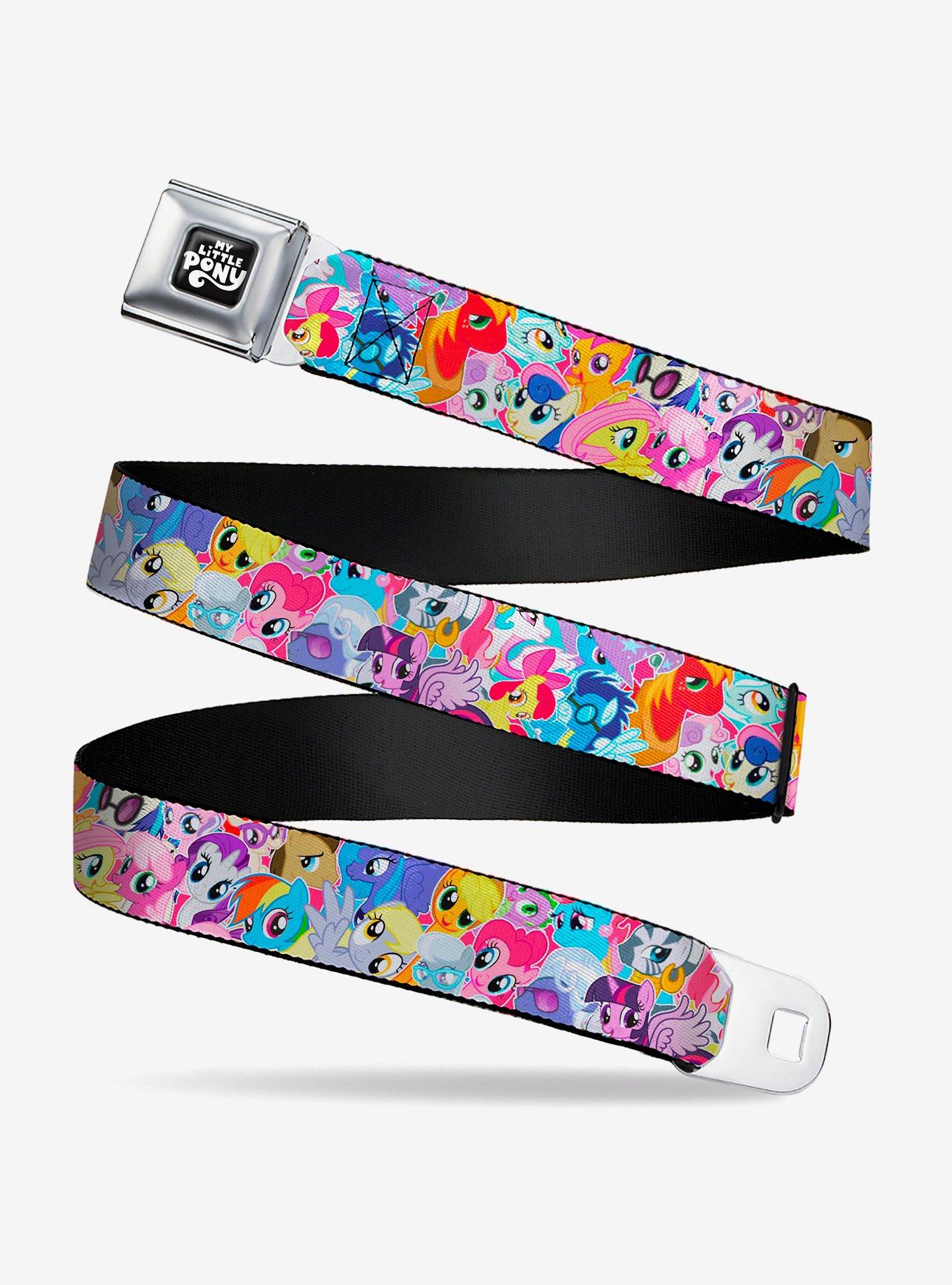 My Little Pony Ponies Expressions Stacked Seatbelt Buckle Belt