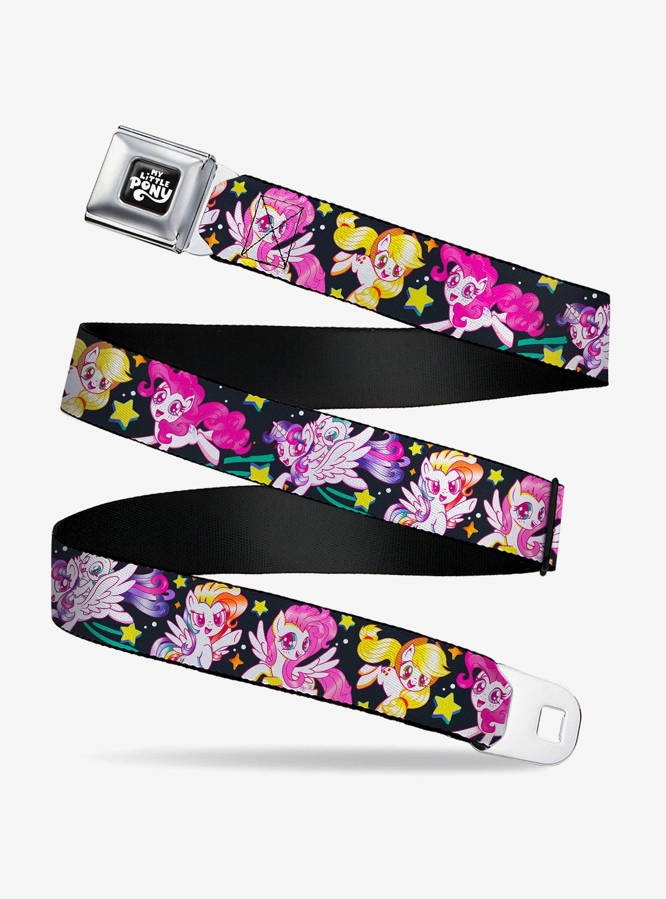 My Little Pony Five Retro Pony Action Pose Seatbelt Buckle Belt