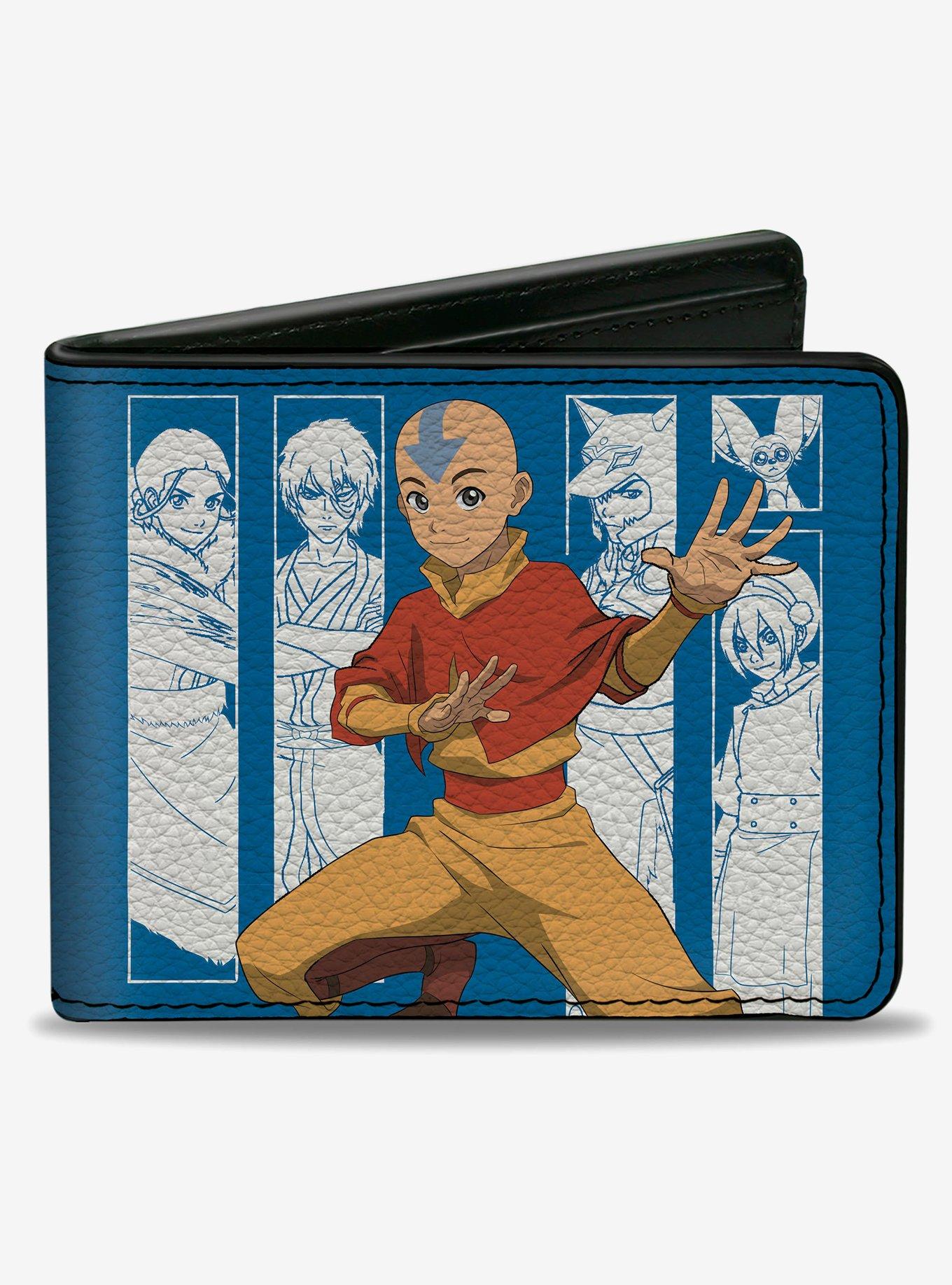 Avatar: The Last Airbender Aang Pose and Character Blocks and Logo Bifold Wallet, , hi-res