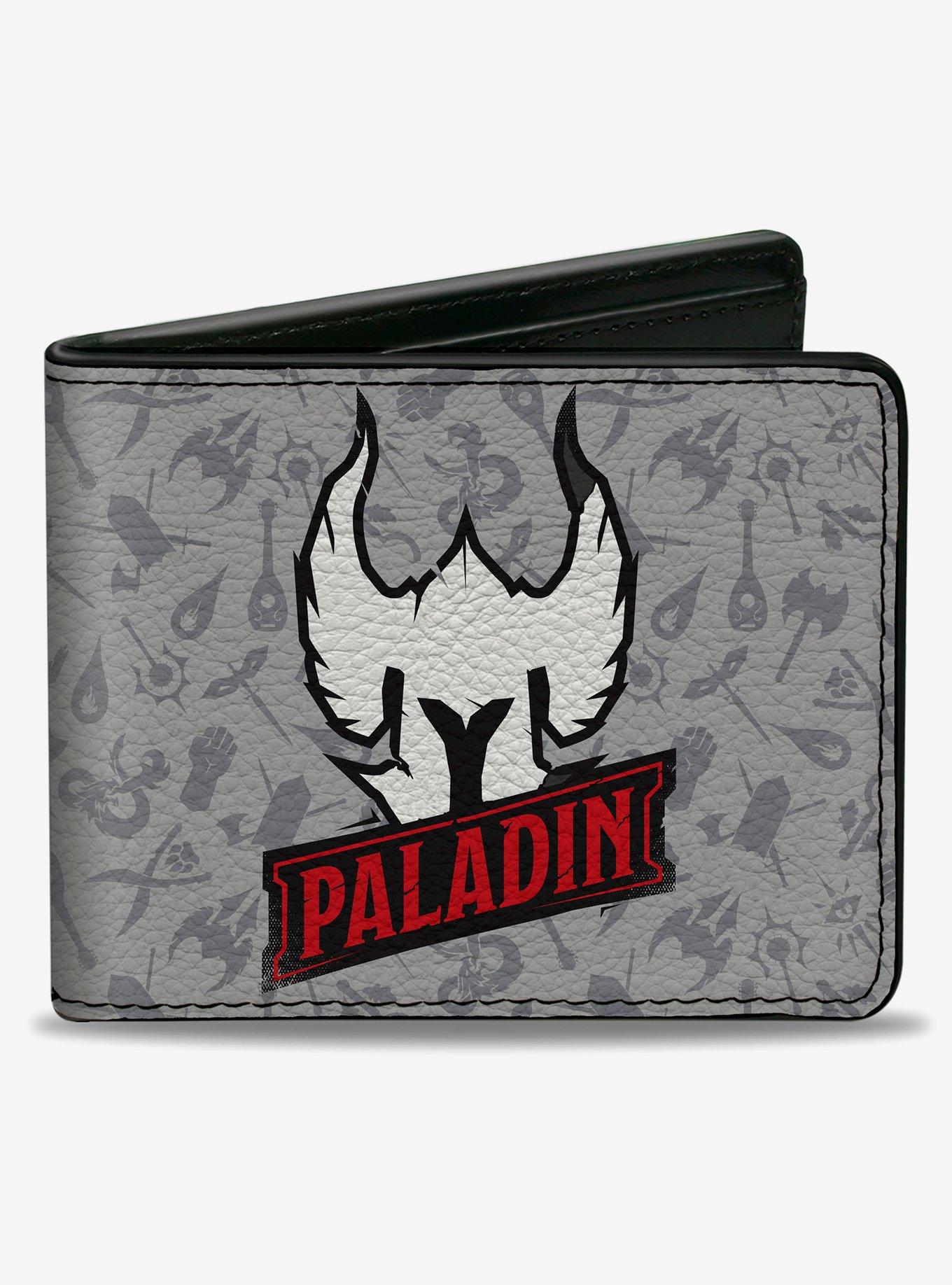 Dungeons & Dragons Paladin Text and Icons Collage Bifold Wallet, , hi-res