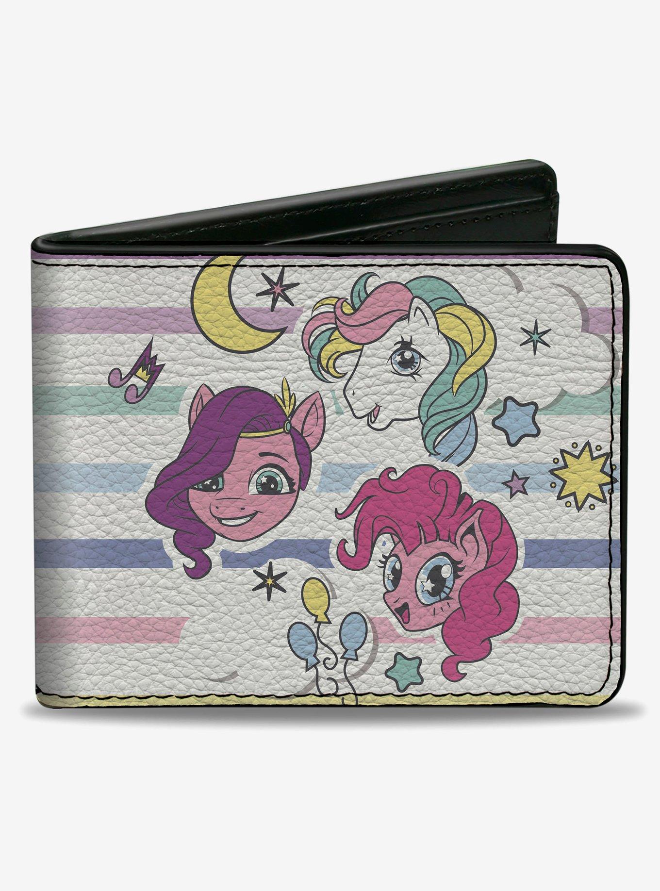 My Little Pony Three Pony Stripe and Logo Multi Bifold Wallet, , hi-res