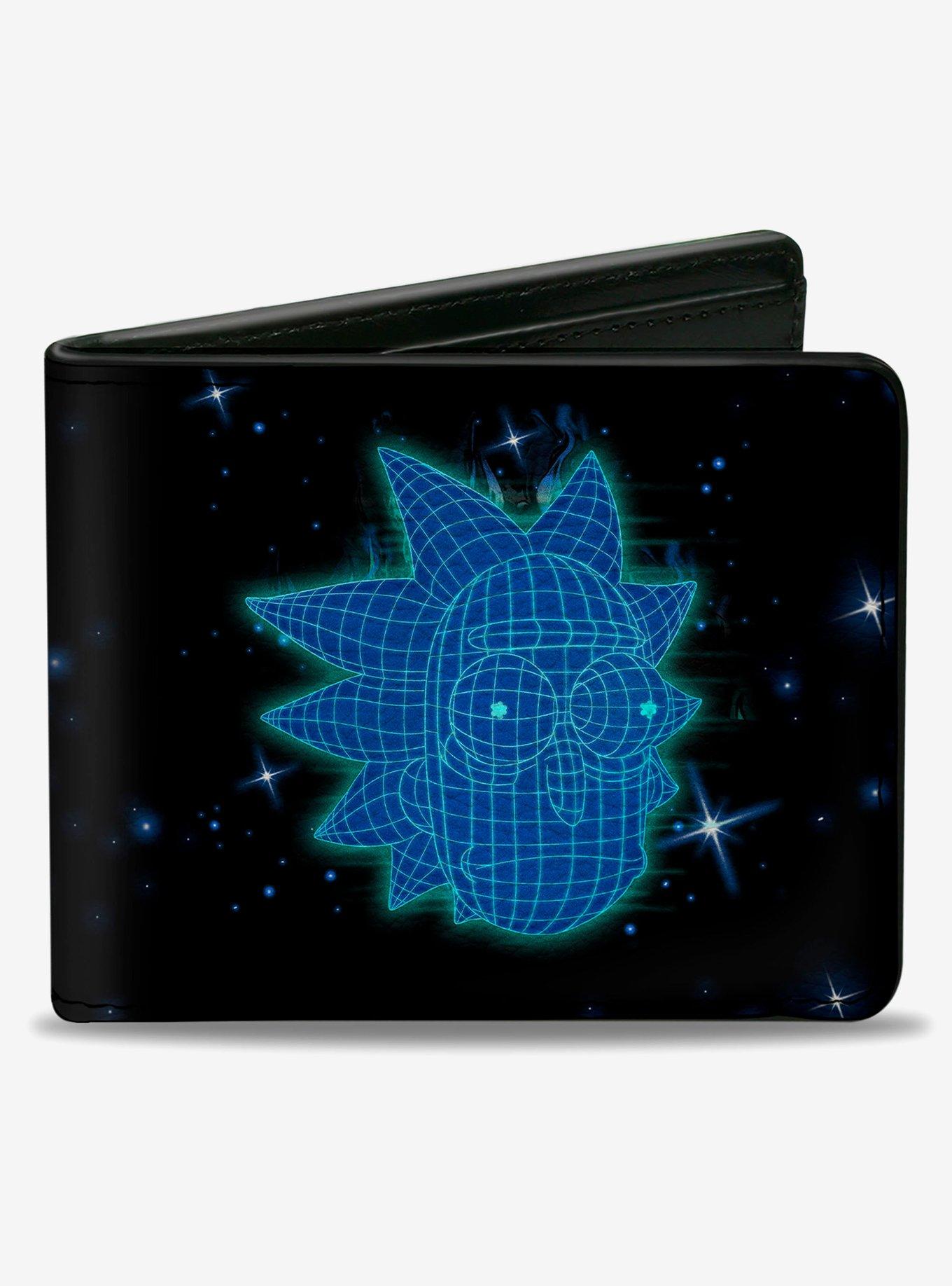 Rick and Morty Rick Electric Face Grid Bifold Wallet, , hi-res