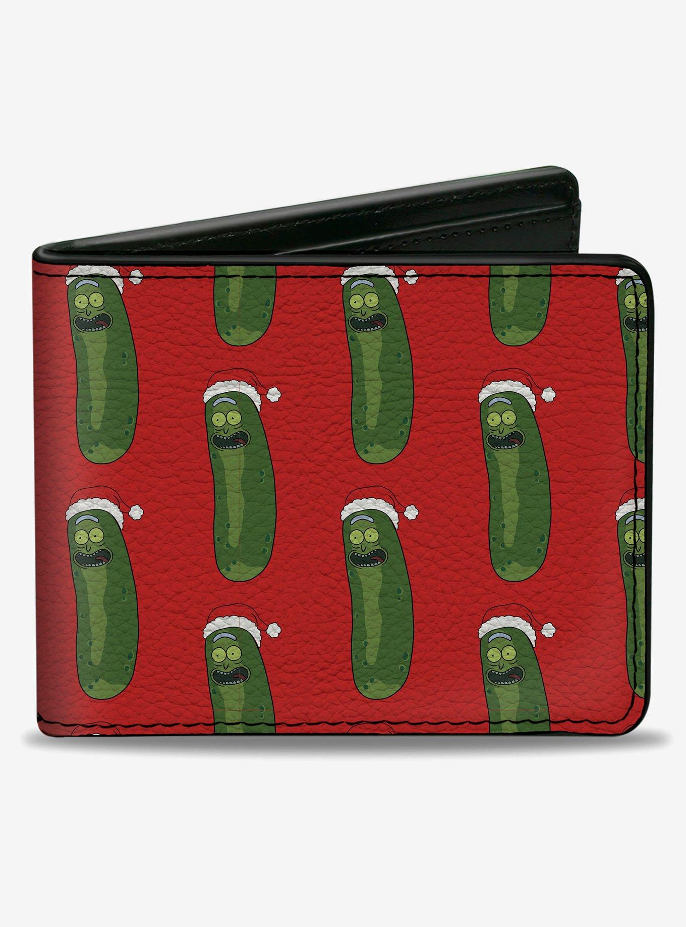 Rick and Morty Holiday Pickle Rick Santa Clause Pose Bifold Wallet, , hi-res