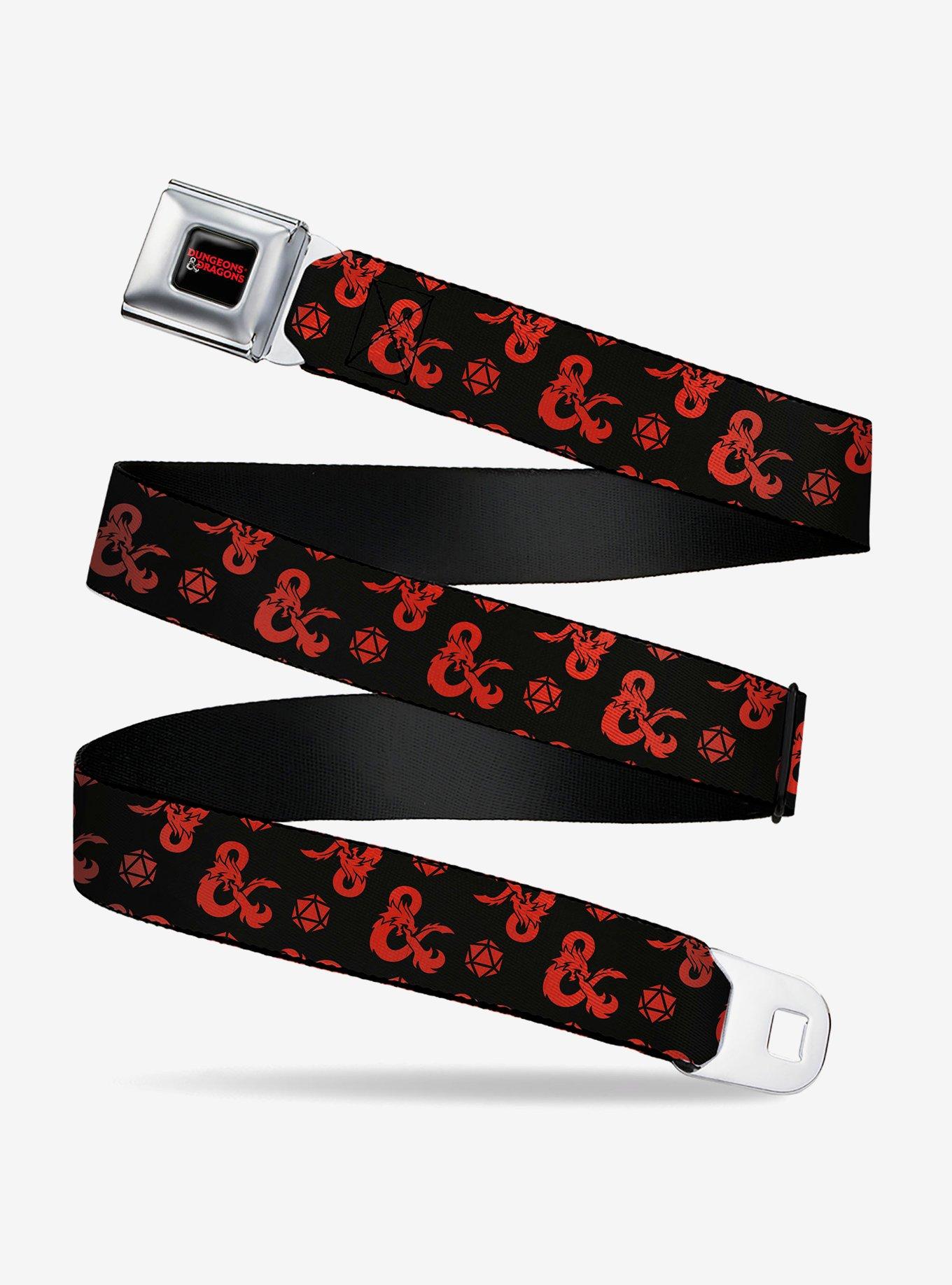 Dungeons & Dragons Ampersand Icon Dice Collage Seatbelt Buckle Belt, , hi-res
