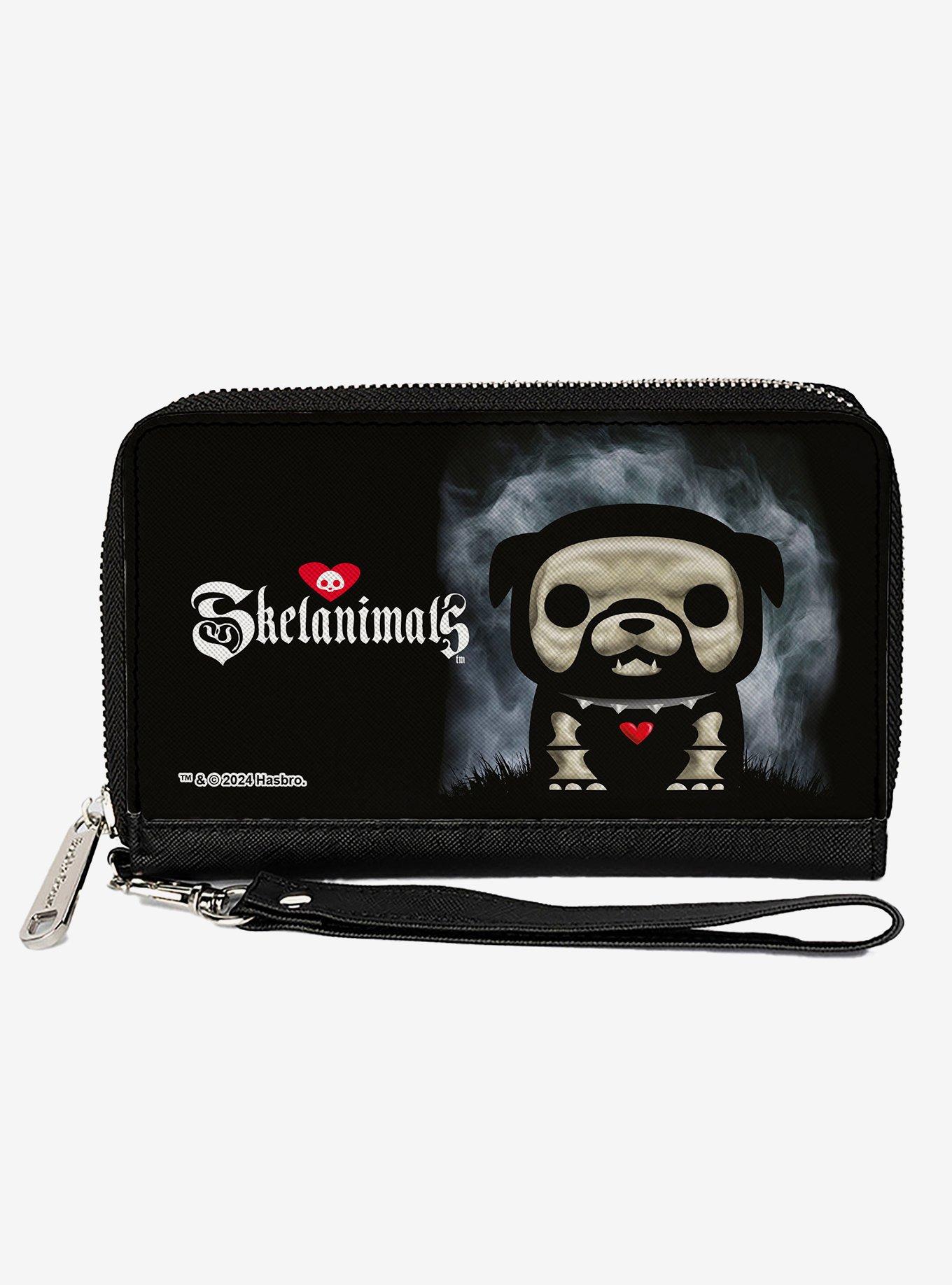 Skelanimals Maxx The Bulldog Fog Pose and Logo Zip Around Wallet, , hi-res