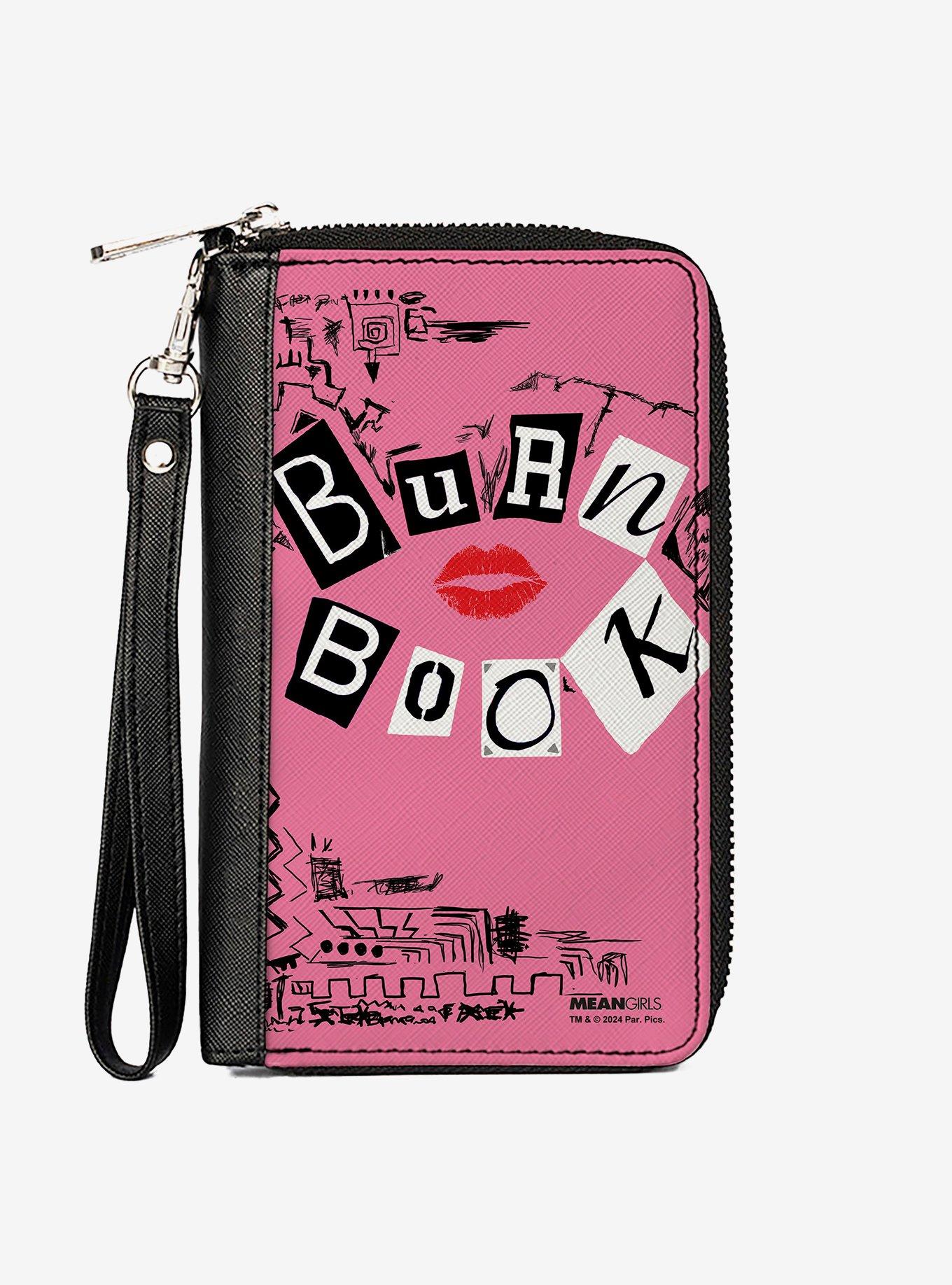 Mean Girls Burn Book Cover Doodles Zip Around Wallet, , hi-res