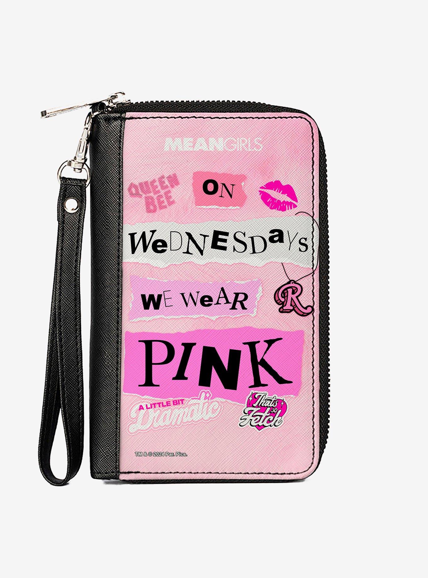 Mean Girls Plastics Quotes Collage Zip Around Wallet, , hi-res