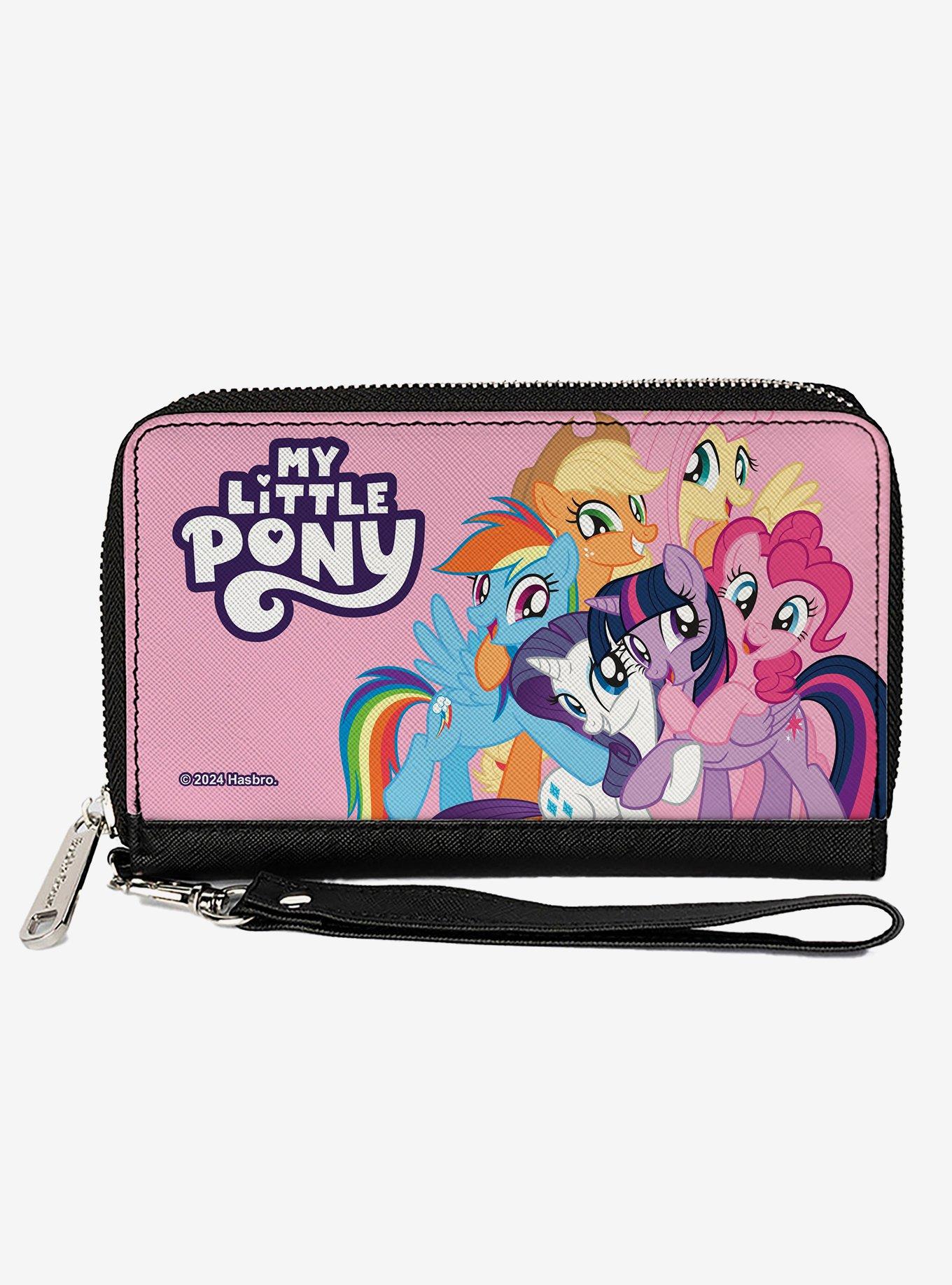 My Little Pony Title Logo and Mane Six Group Pose Zip Around Wallet, , hi-res
