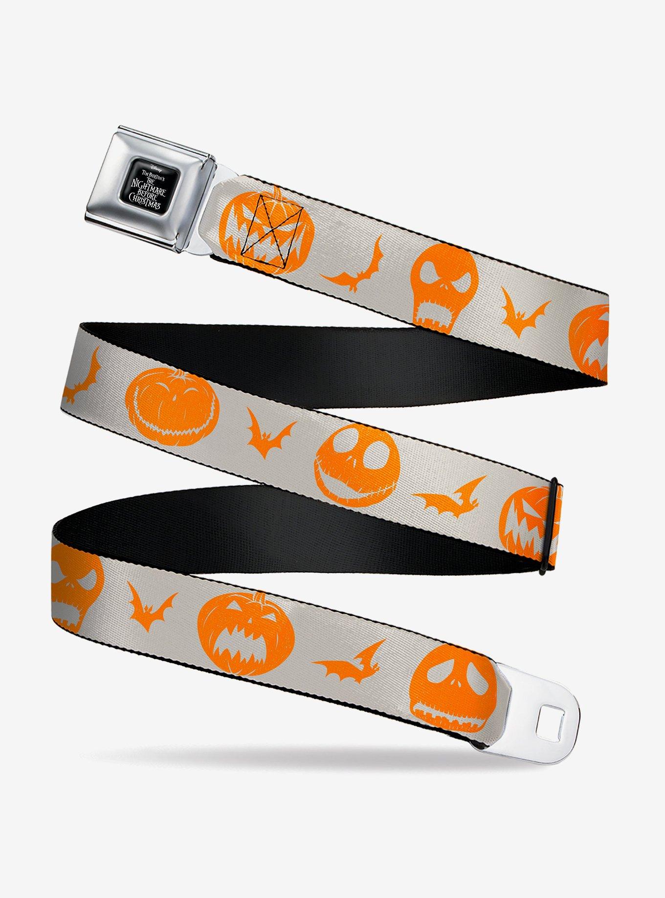 Disney Nightmare Before Christmas Jack and Icons Seatbelt Buckle Belt, , hi-res