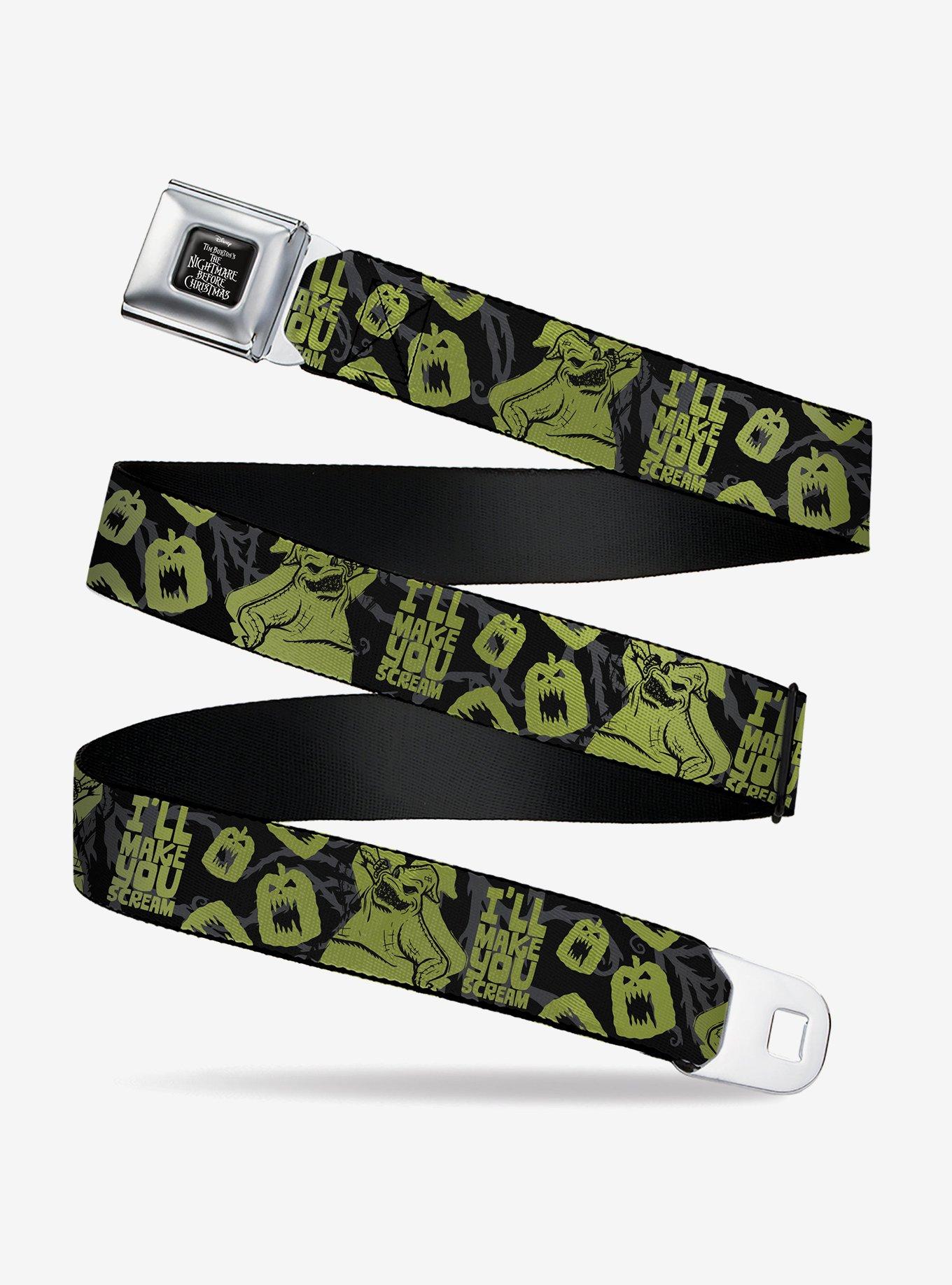 Disney Nightmare Before Christmas Oogie Boogie Scream Seatbelt Buckle Belt, , hi-res