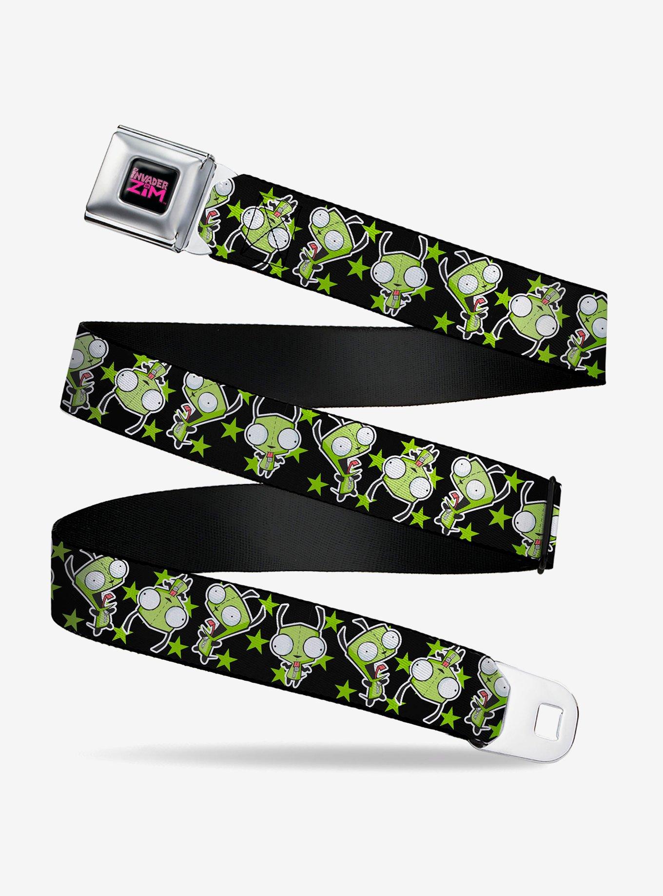 Invader Zim GIR Poses and Stars Seatbelt Buckle Belt, , hi-res
