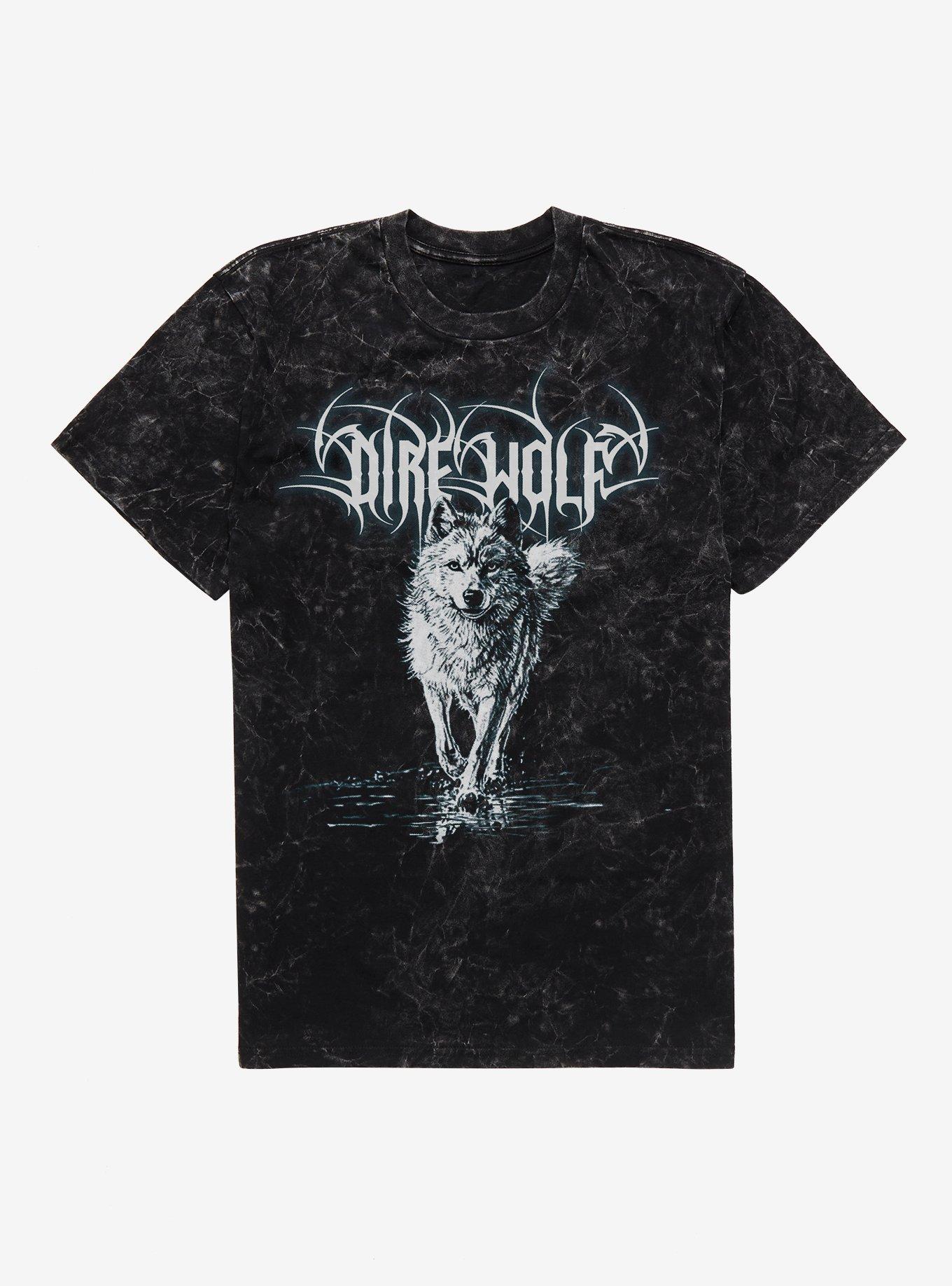 Dire Wolf Mineral Wash T-Shirt, BLACK MINERAL WASH, hi-res