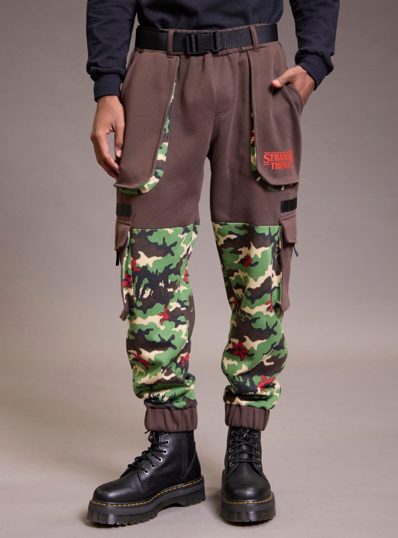 Stranger Things Demogorgon Camouflage Cargo Jogger Sweatpants, , hi-res