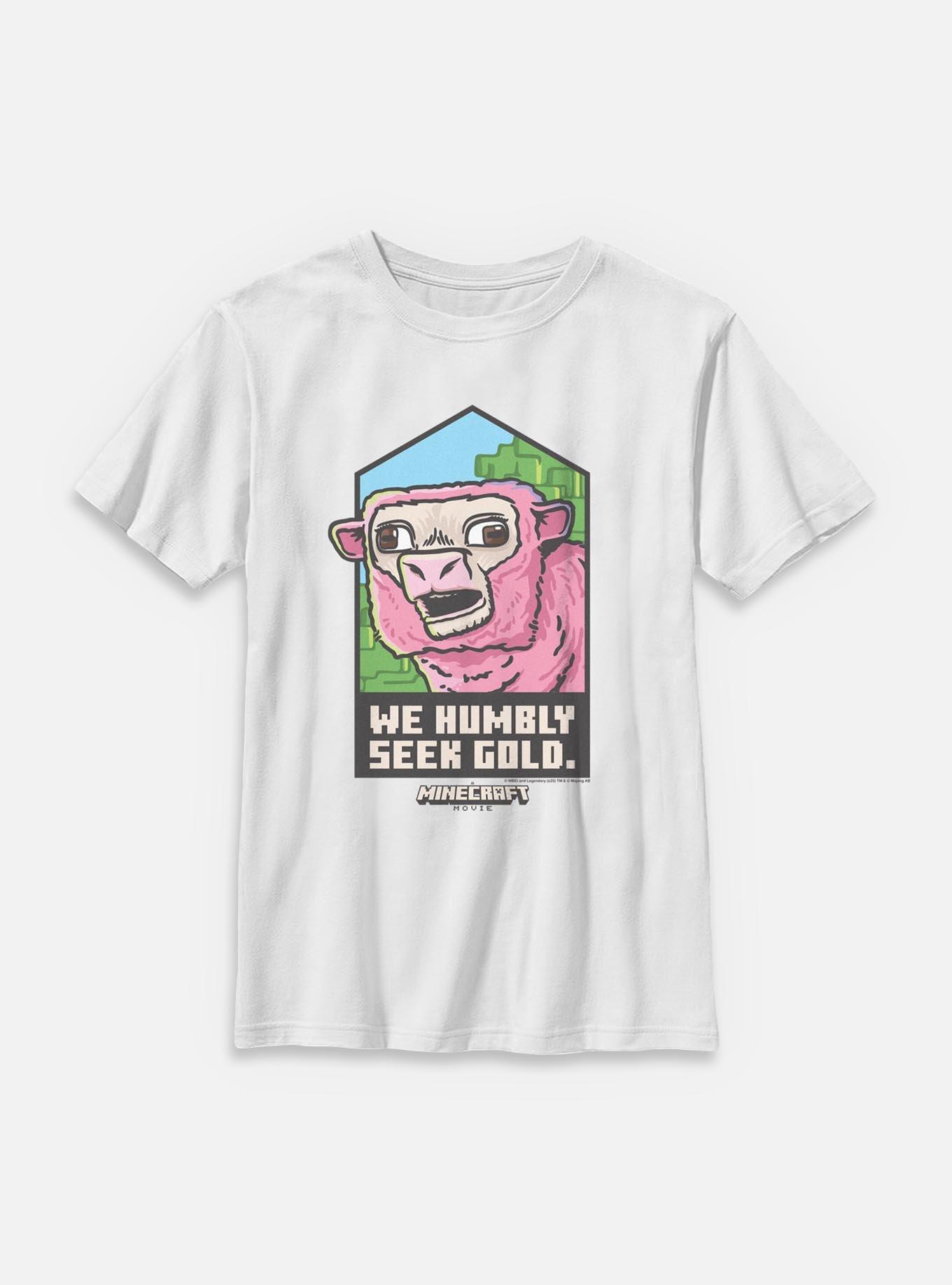 A Minecraft Movie We Humbly Seek Gold Youth T-Shirt, , hi-res