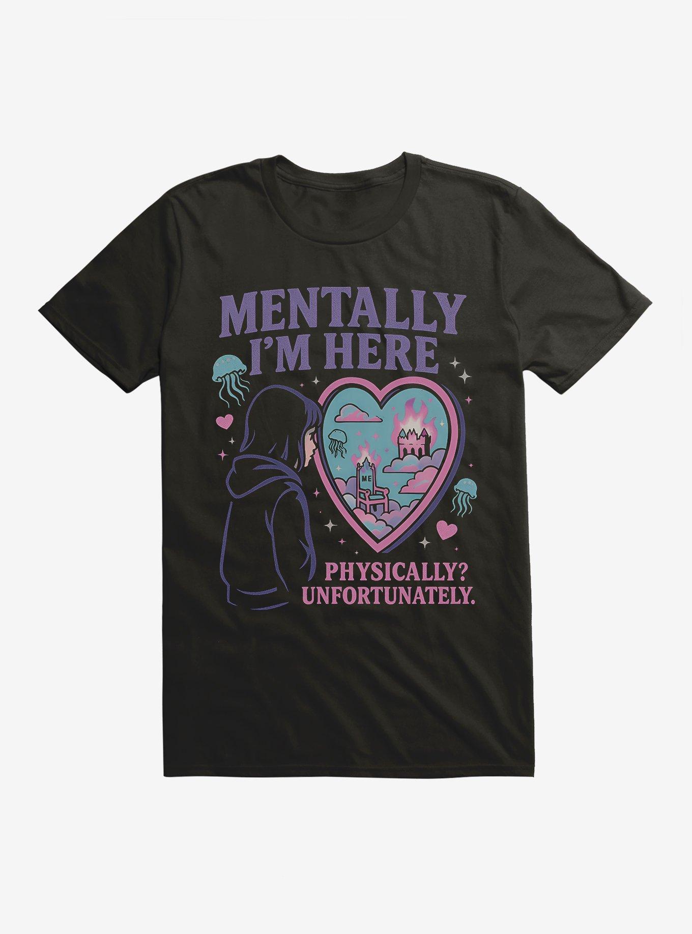 Mentally Here T-Shirt, BLACK, hi-res