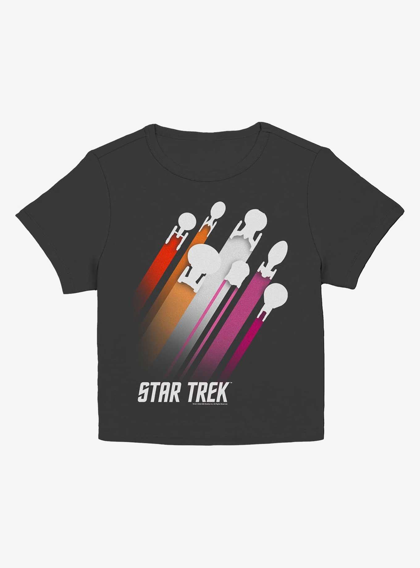 Star Trek Lesbian Pride Fleet Stripes Baby T-Shirt, BLACK, hi-res