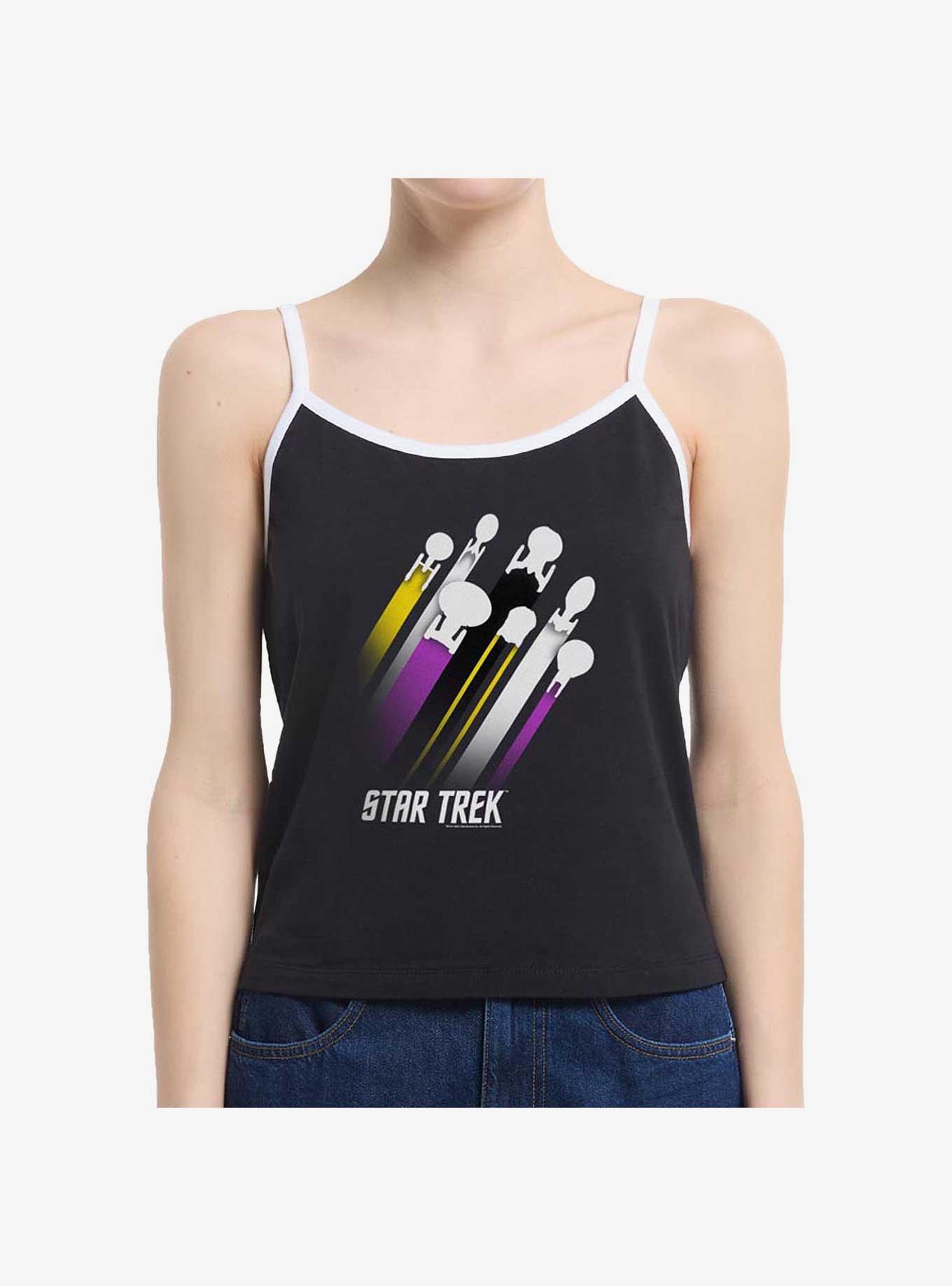 Star Trek Nonbinary Pride Fleet Stripes Girls Cami Tank, , hi-res