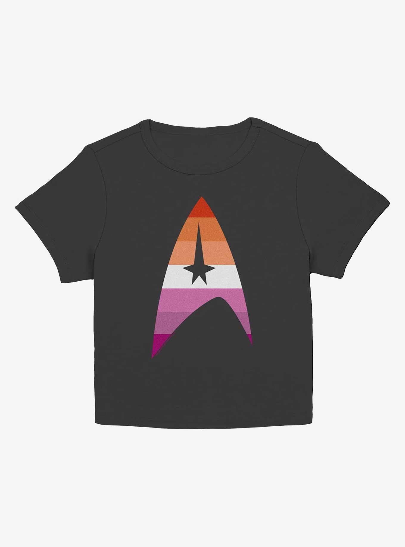 Star Trek Lesbian Flag Logo Baby T-Shirt, BLACK, hi-res