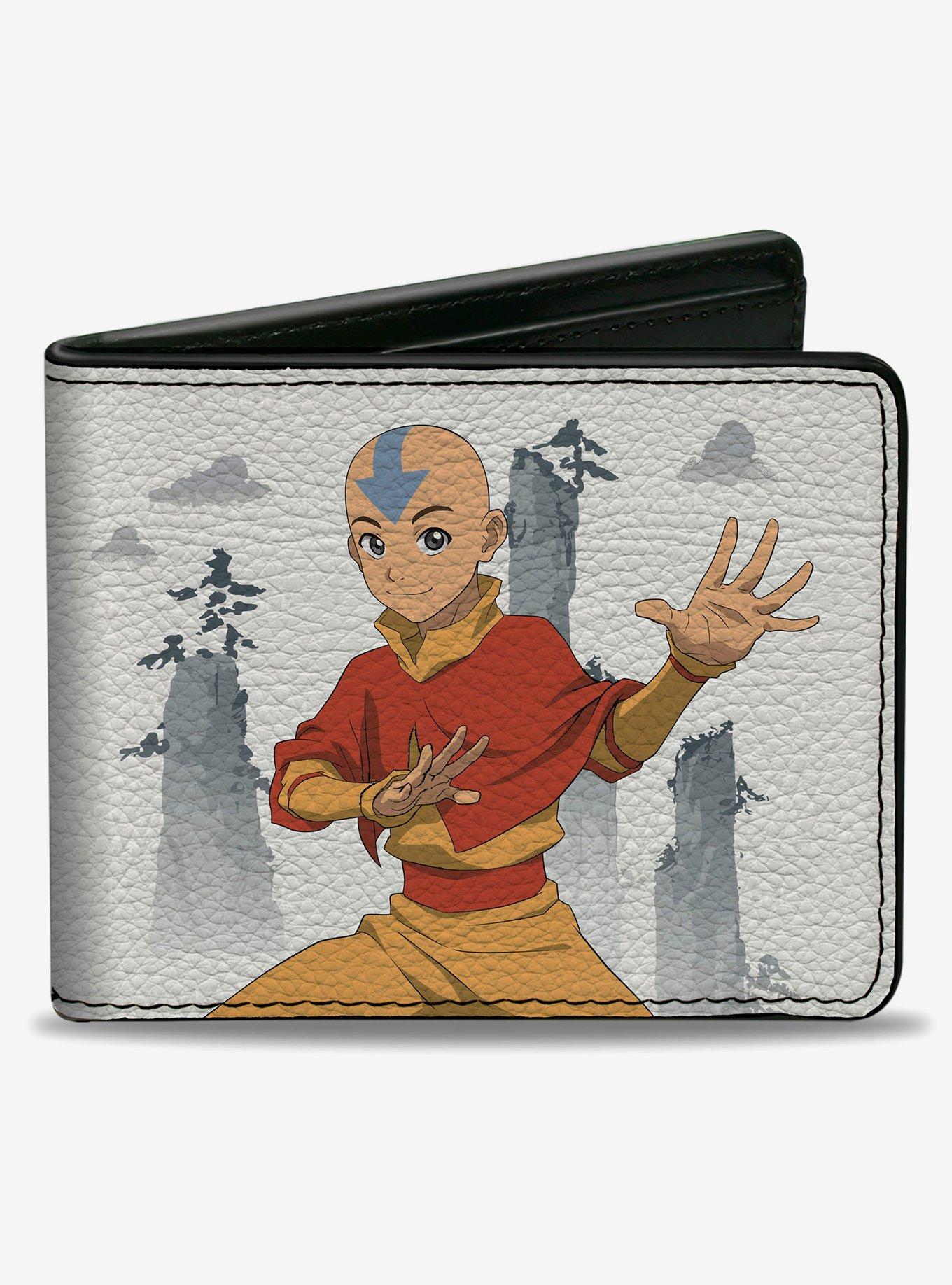 Avatar: The Last Airbender Aang Bending Pose and Scenery Bifold Wallet, , hi-res