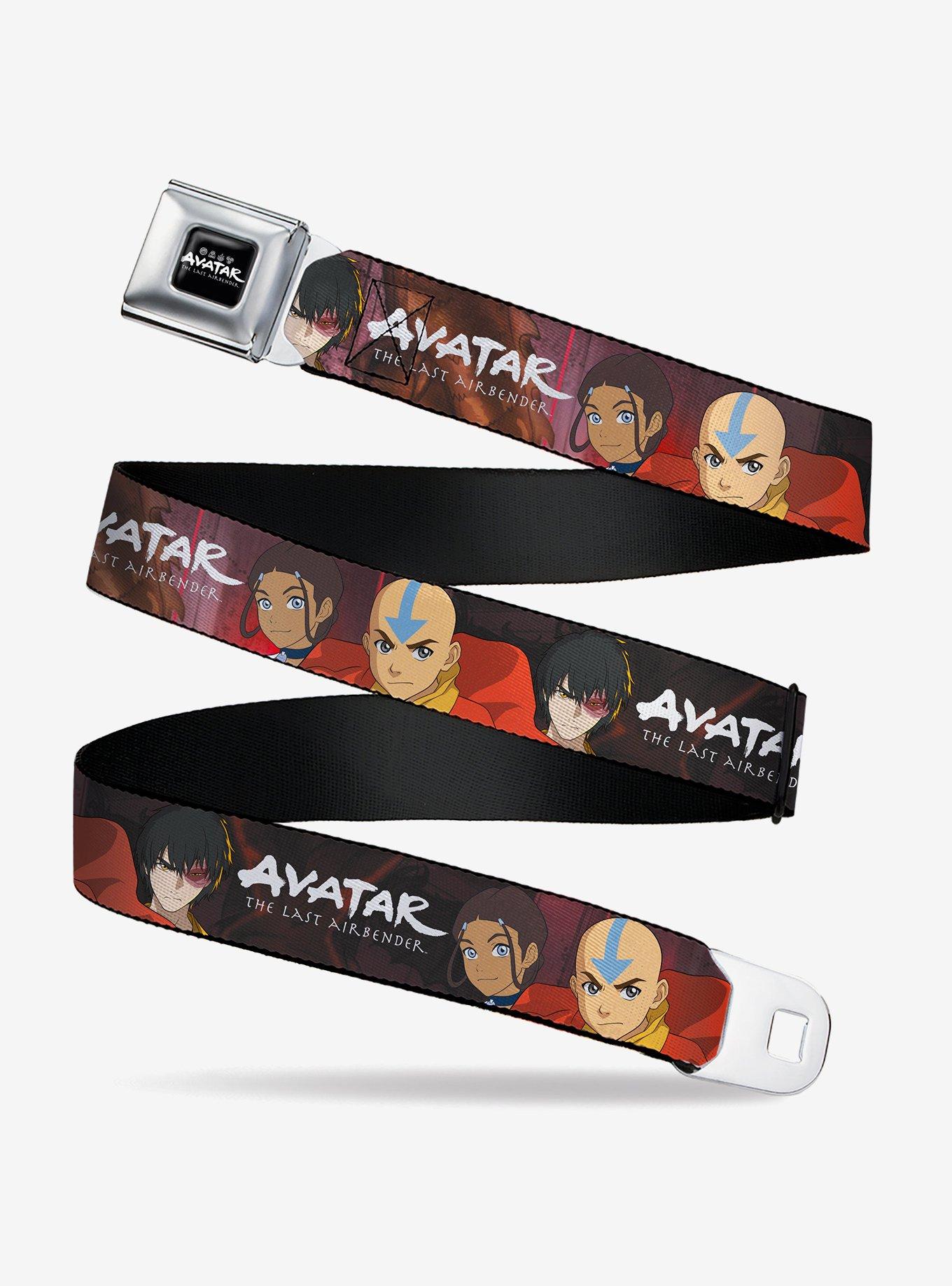 Avatar: The Last Airbender Katara Aang Zuko Group Pose Seatbelt Buckle Belt, , hi-res