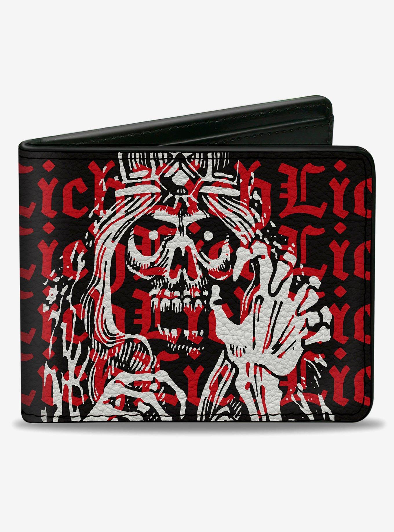 Dungeons & Dragons Lich Monster Illustration Text Bifold Wallet, , hi-res